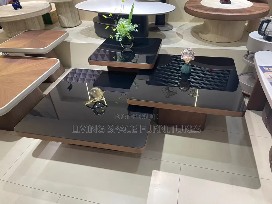 Luxury Glass Top Center Table 3in1 Set