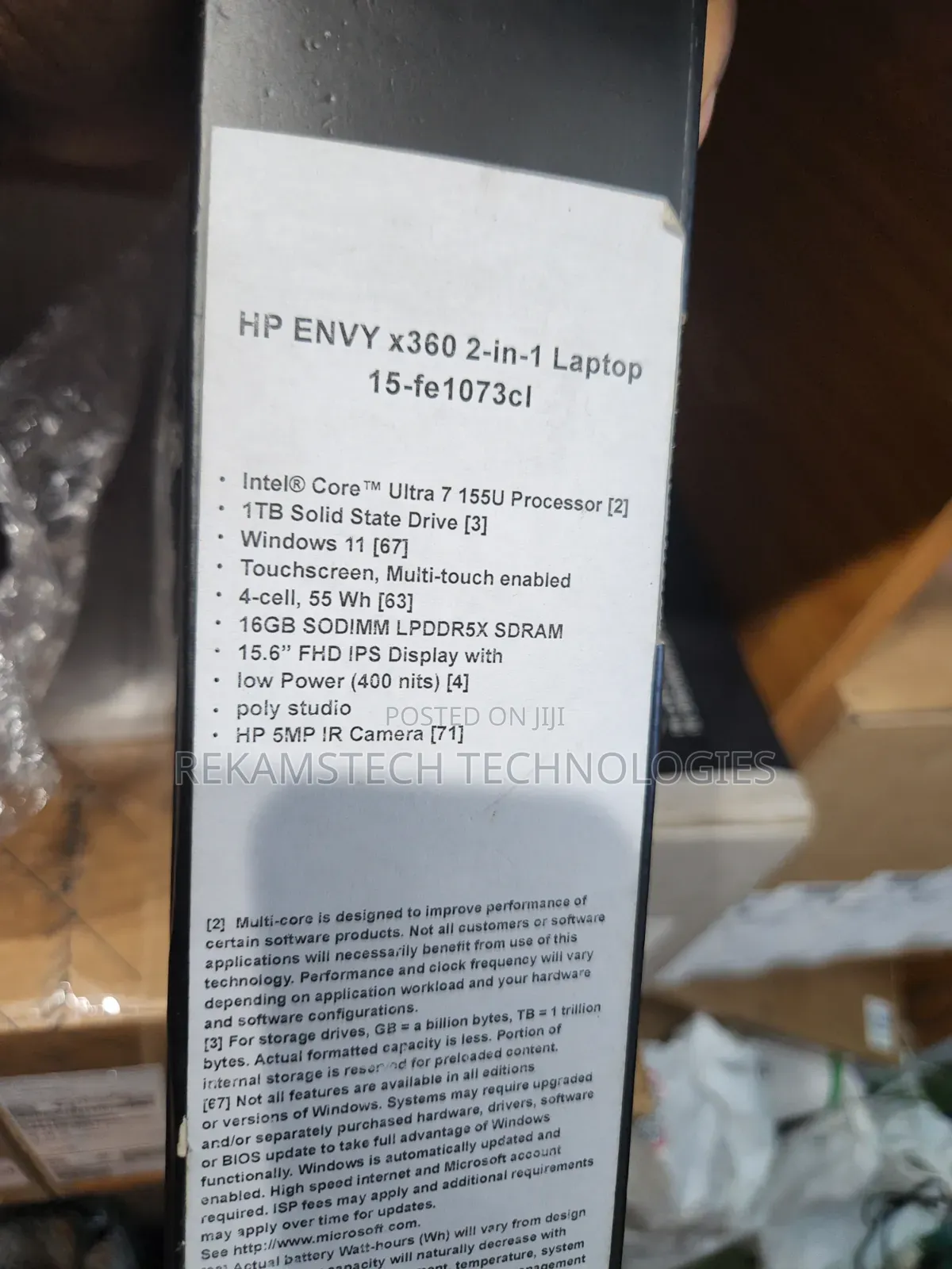 New Laptop HP Envy x360 15t 16GB Intel Core Ultra 7 SSD 1T