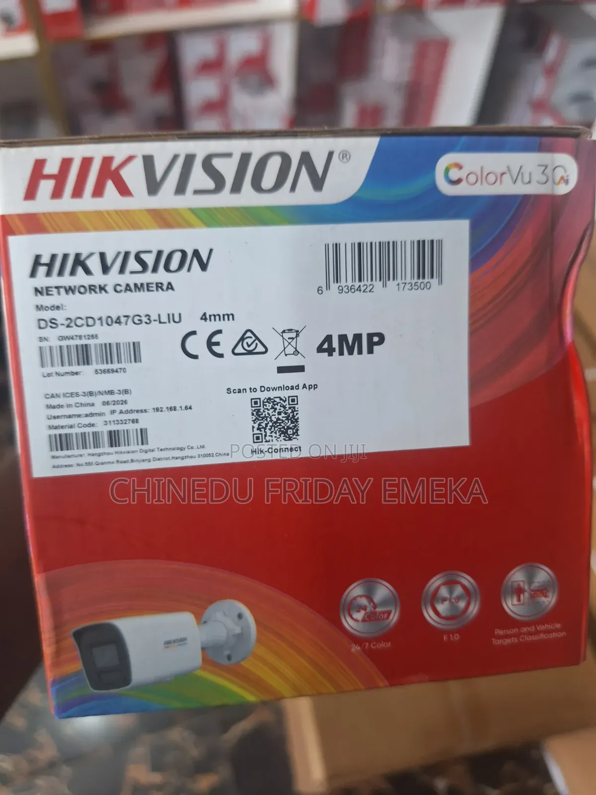 Hikvision colorVu Moton Detection 3.0 Bullet Network IP Camera 4mp