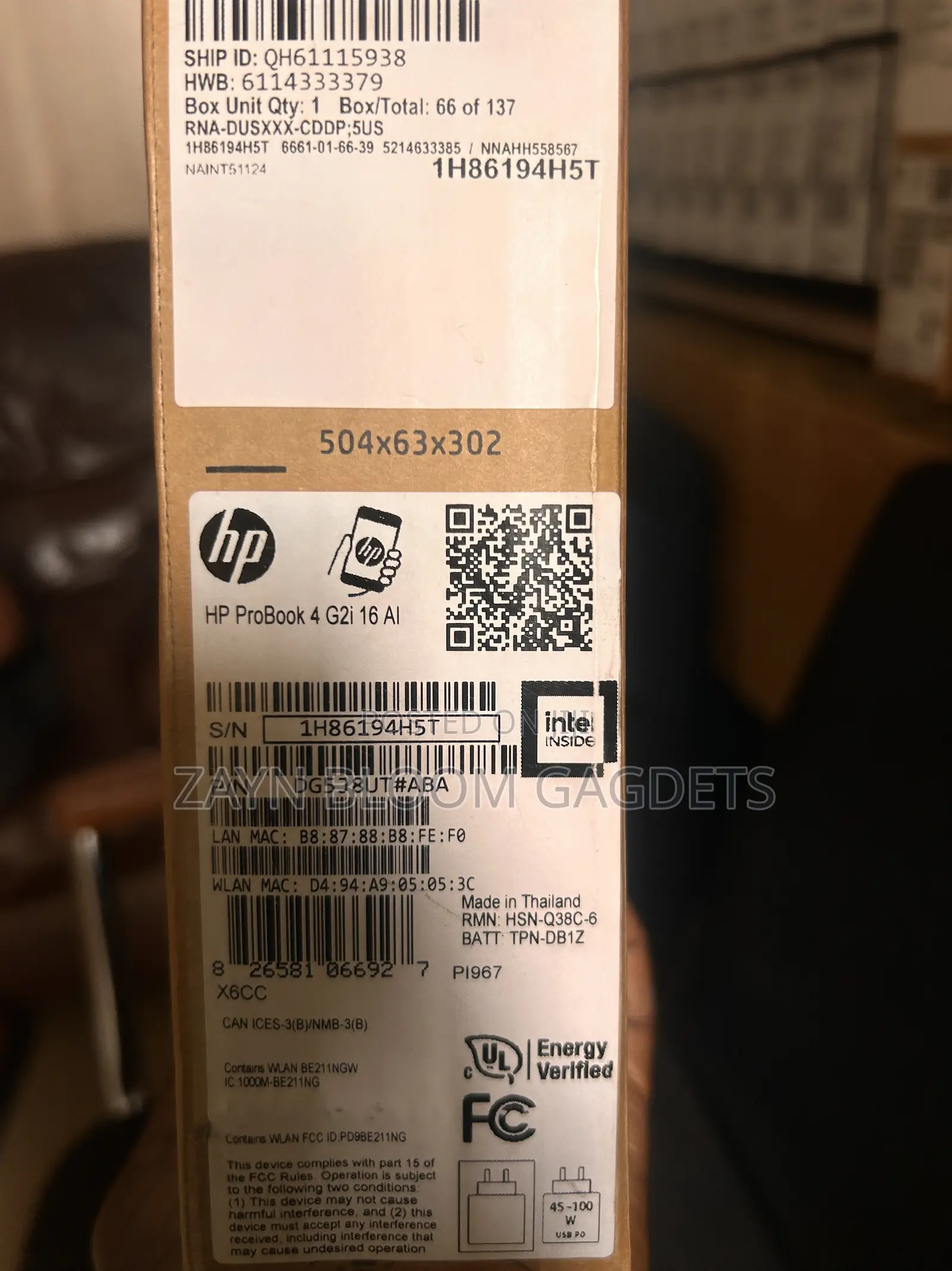 New Laptop HP ProBook 4 G1i 16GB Intel Core Ultra 7 SSD 512GB