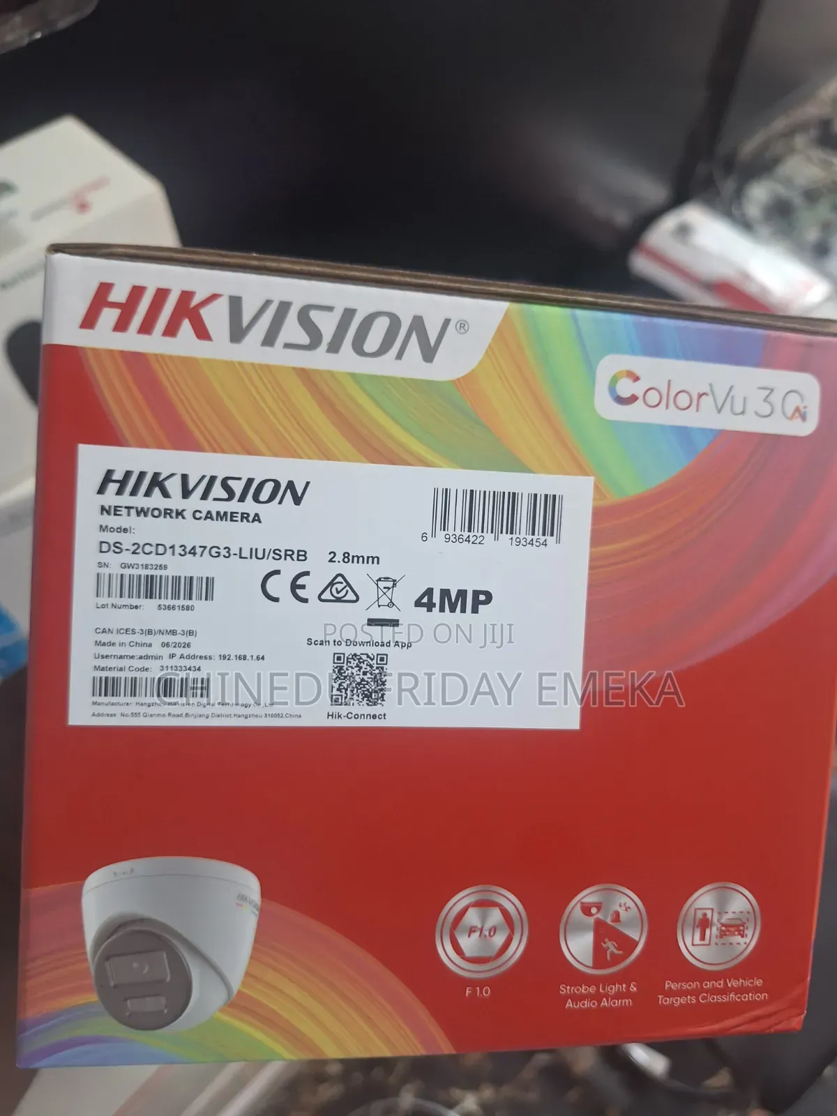 Hikvision colorVu Moton Detection 3.0 Indoor 4mp IP Camera