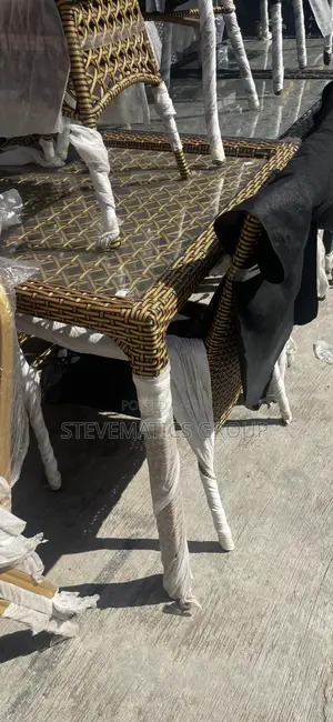 Garden Table and Rathan Chair