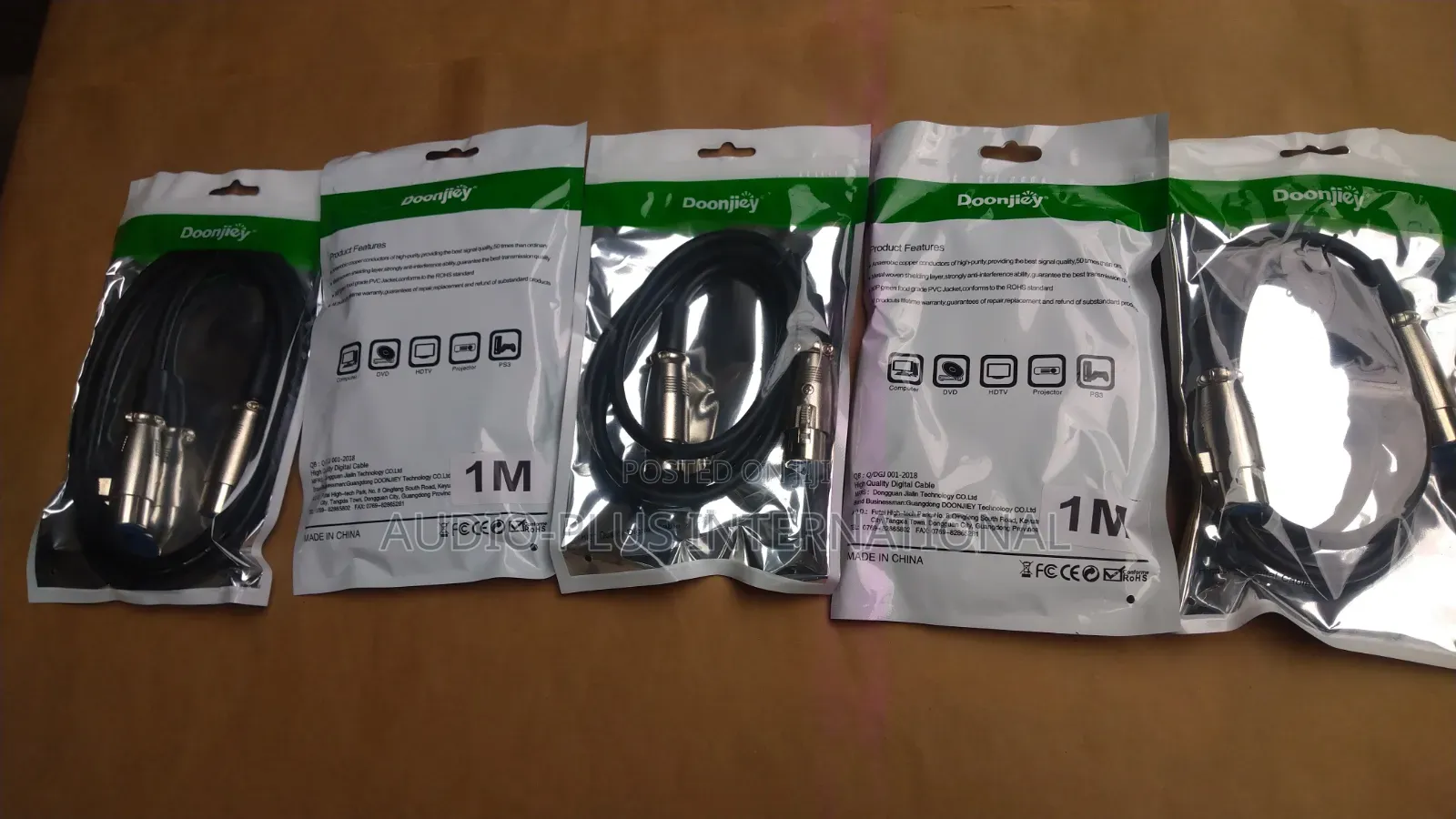 Female to Female & Male to Male XLR Cable
(1 Meter)