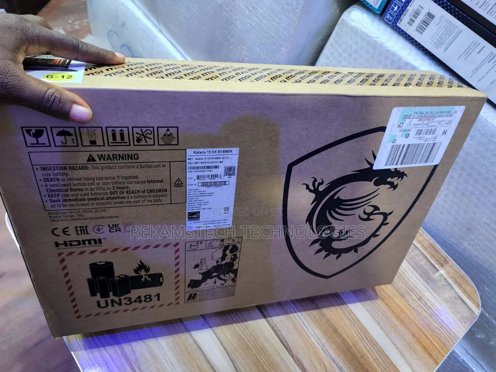 New Laptop MSI Katana 15 16GB Intel Core i7 SSD 512GB