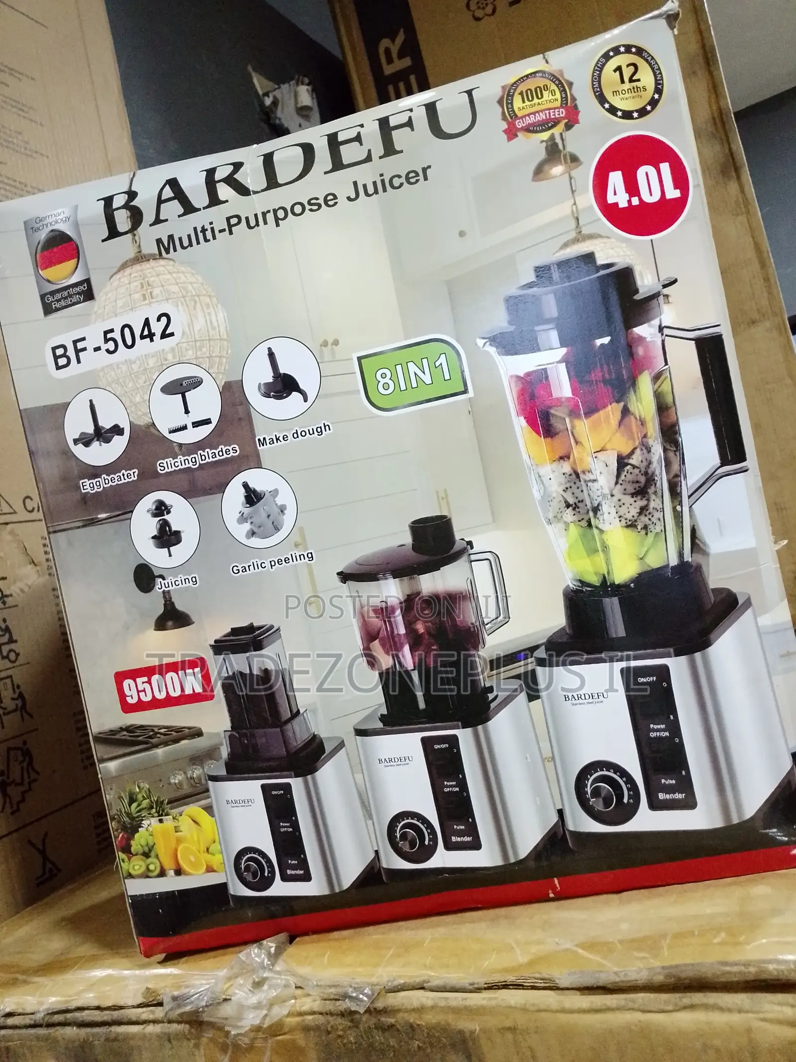 Bardefu 4.0L Food Mixing Appliance Blender