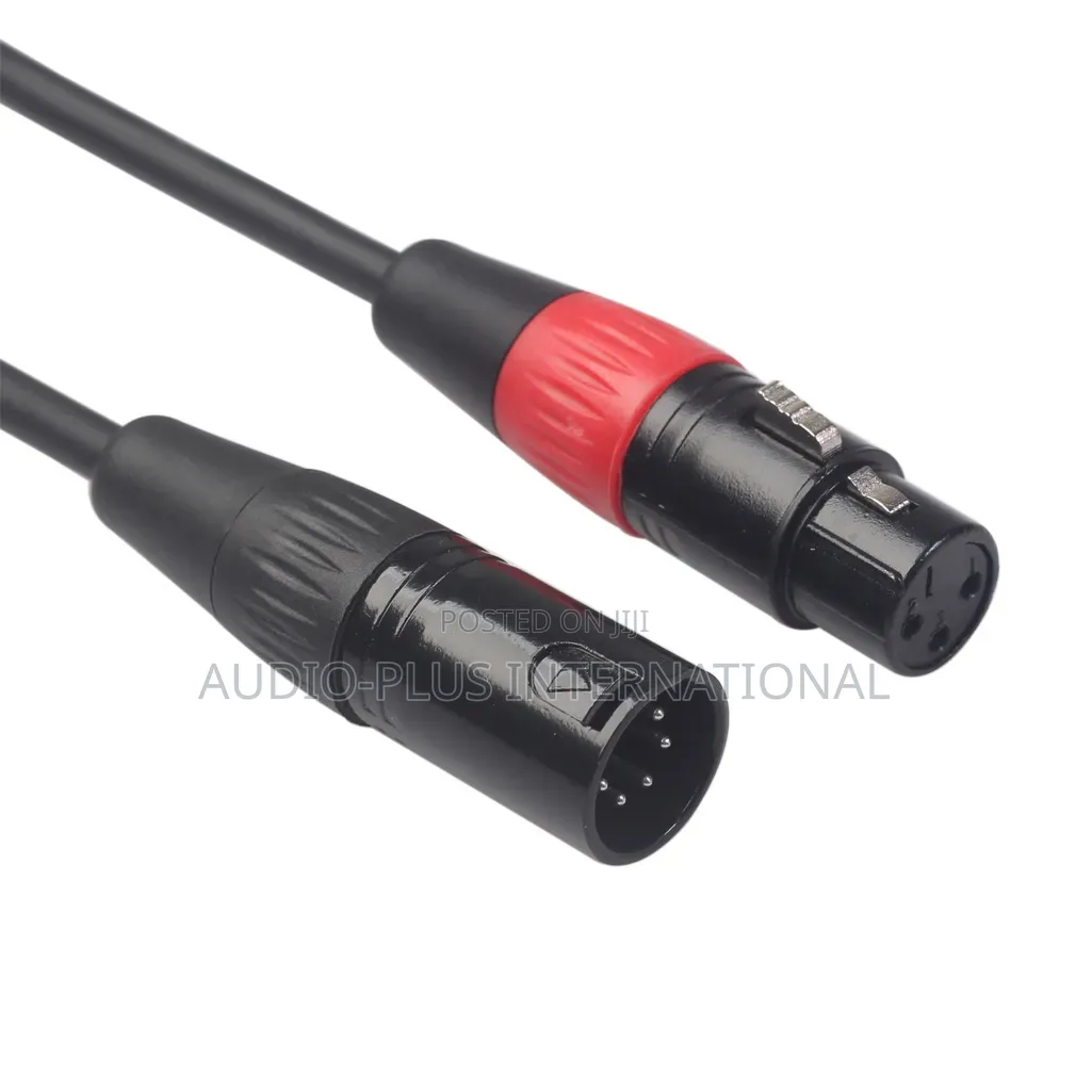 DMX/XLR 5PIN Male to XLR 3PIN Female Zinc Alloy Silver-Plated 1meter
