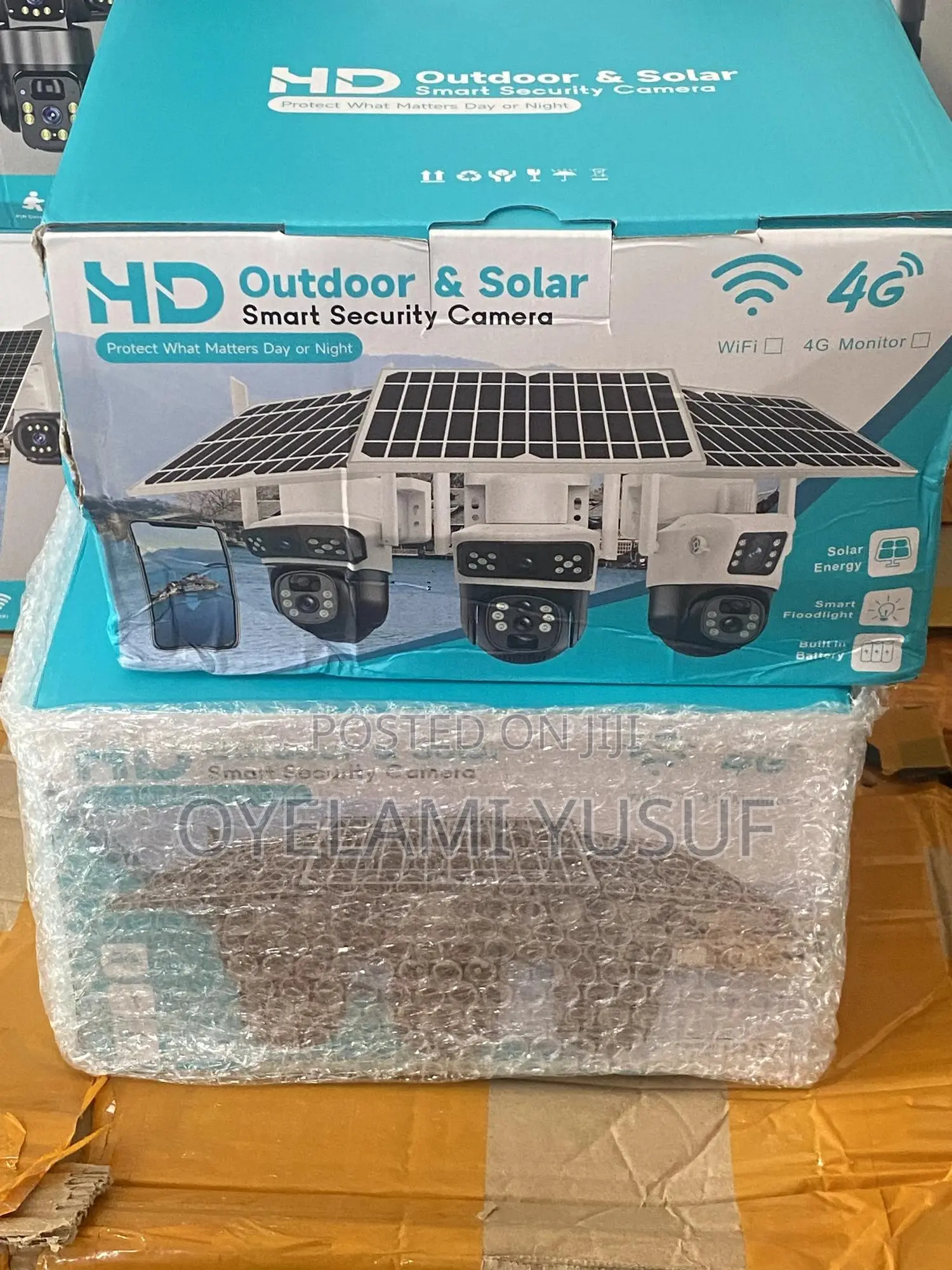 V380pro Dual Lens 4g Solar Camera