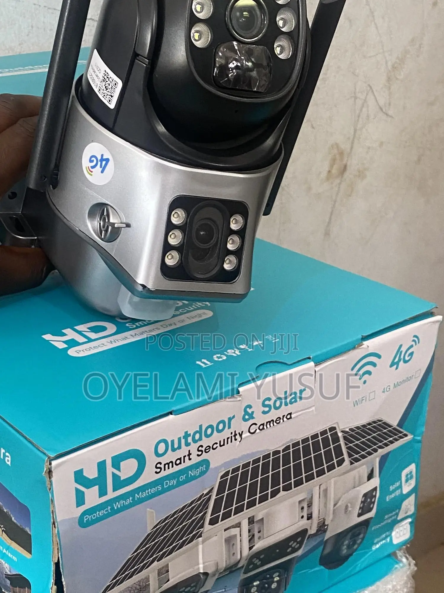 V380pro Dual Lens 4g Solar Camera