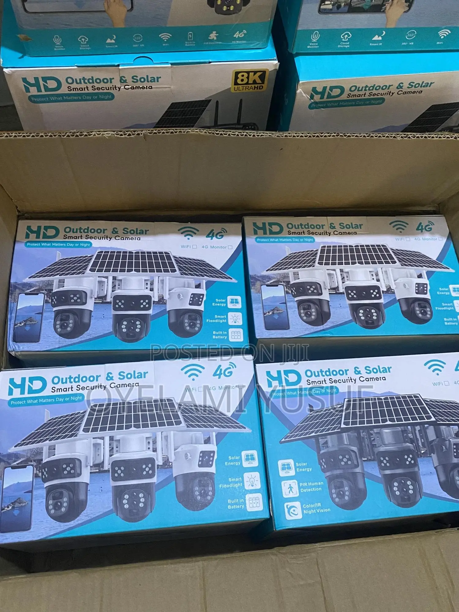 V380pro Dual Lens 4g Solar Camera