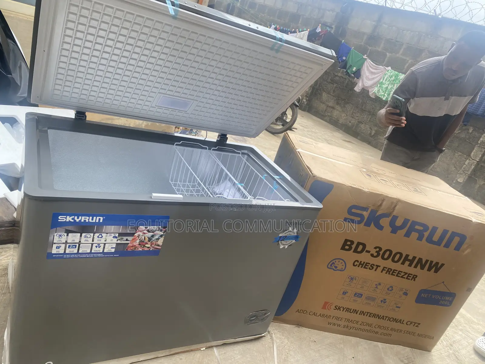 BD-300HNW 300L Skyrun Chest Freezer for Provision Stores