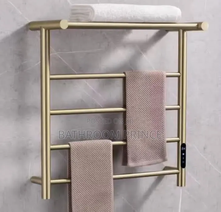 Multiple Brush Gold Electric Towel Warmer