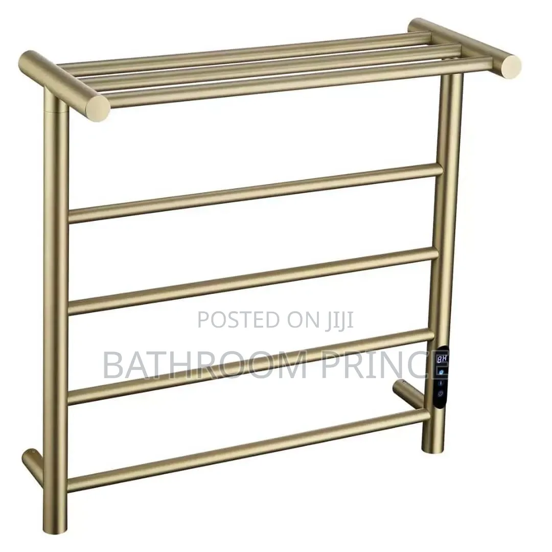 Multiple Brush Gold Electric Towel Warmer