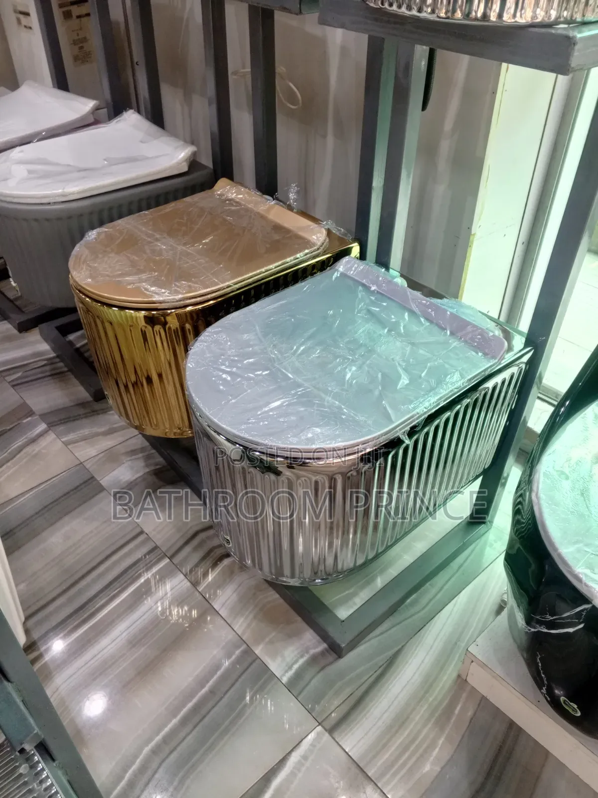 Exclusive Silver and Gold Conceal Water Closet