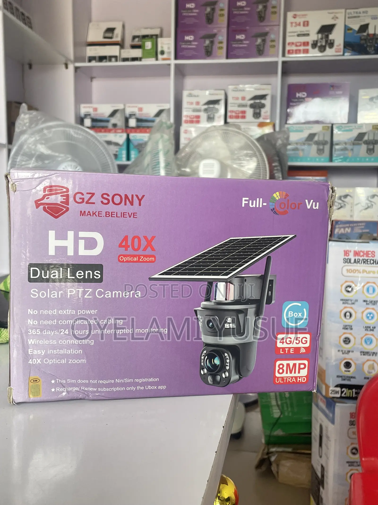 UBox 40X Optical Zoom Dual Lens Solar CCTV Camera
