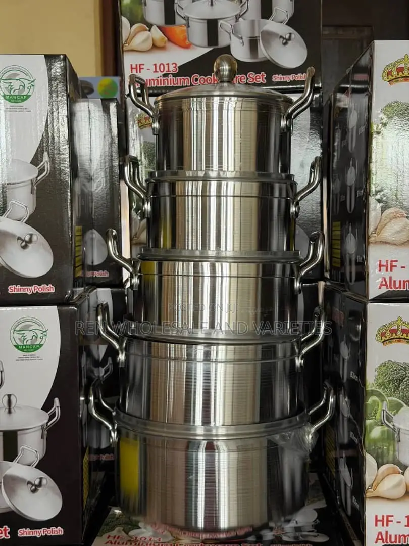 5pcs Quality Aluminum Stock Pot