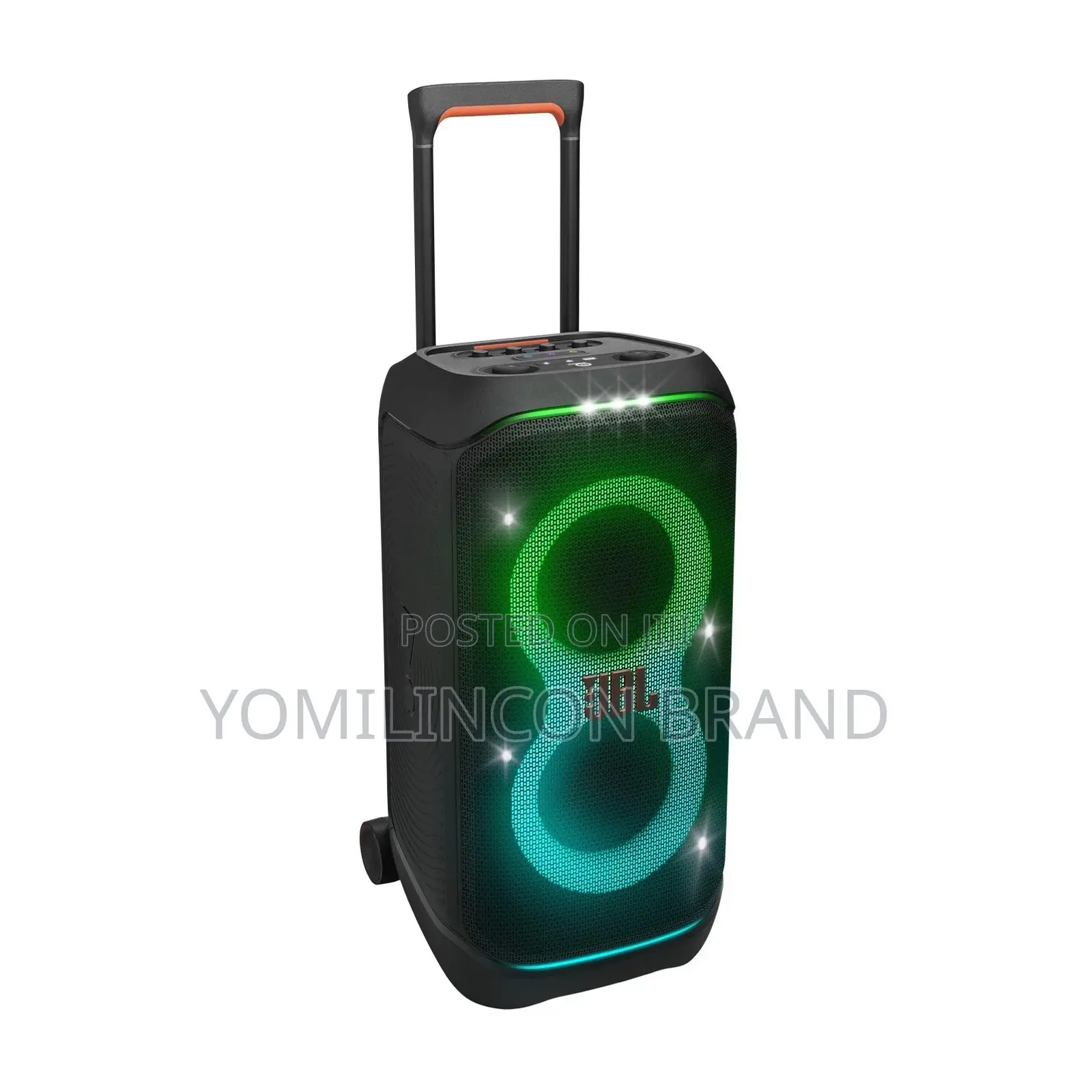 JBL PartyBox Stage 320 - Portable Party SpeakerTelescopic Handle Black