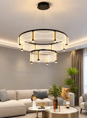 New Luxury Double-Ring LED Chandelier
