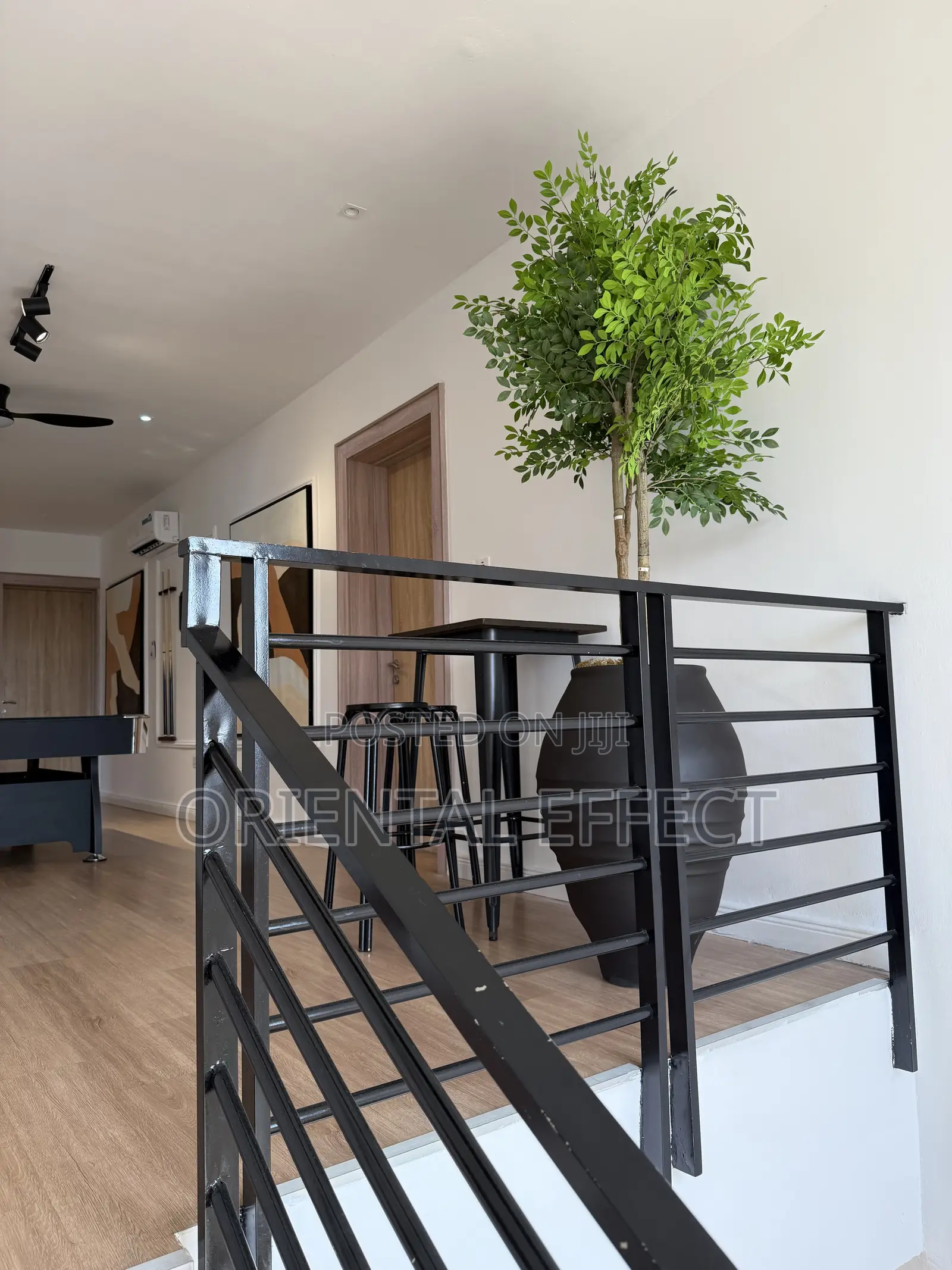 Matte Black Big Venice Pot With Artificial Elm Seed Tree | Nigeria