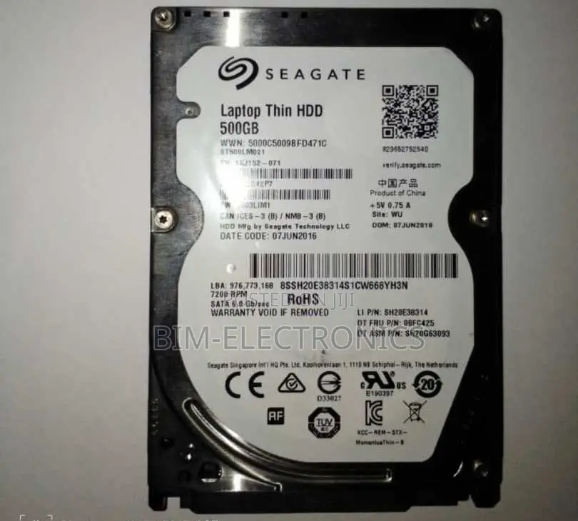 500GB Sea Gate HDD Hard Drive.