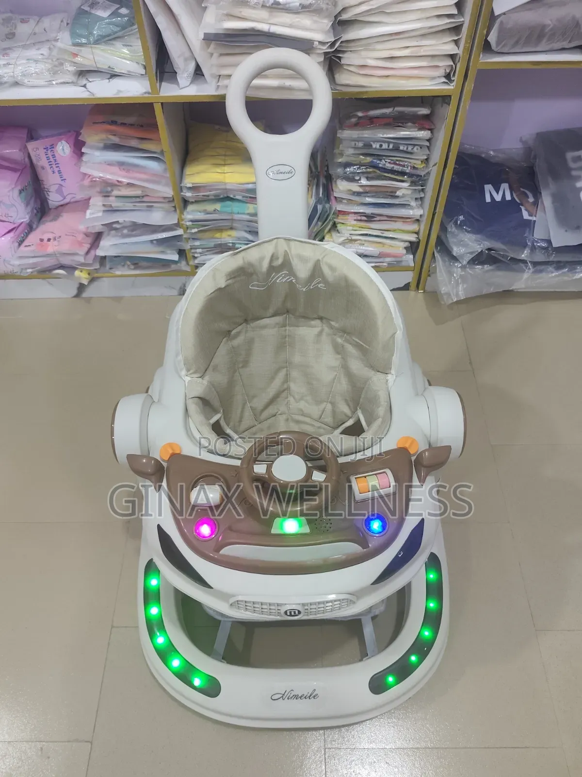 Luxury Baby Walker With Lights, Music, Push Handle and Foot Pad