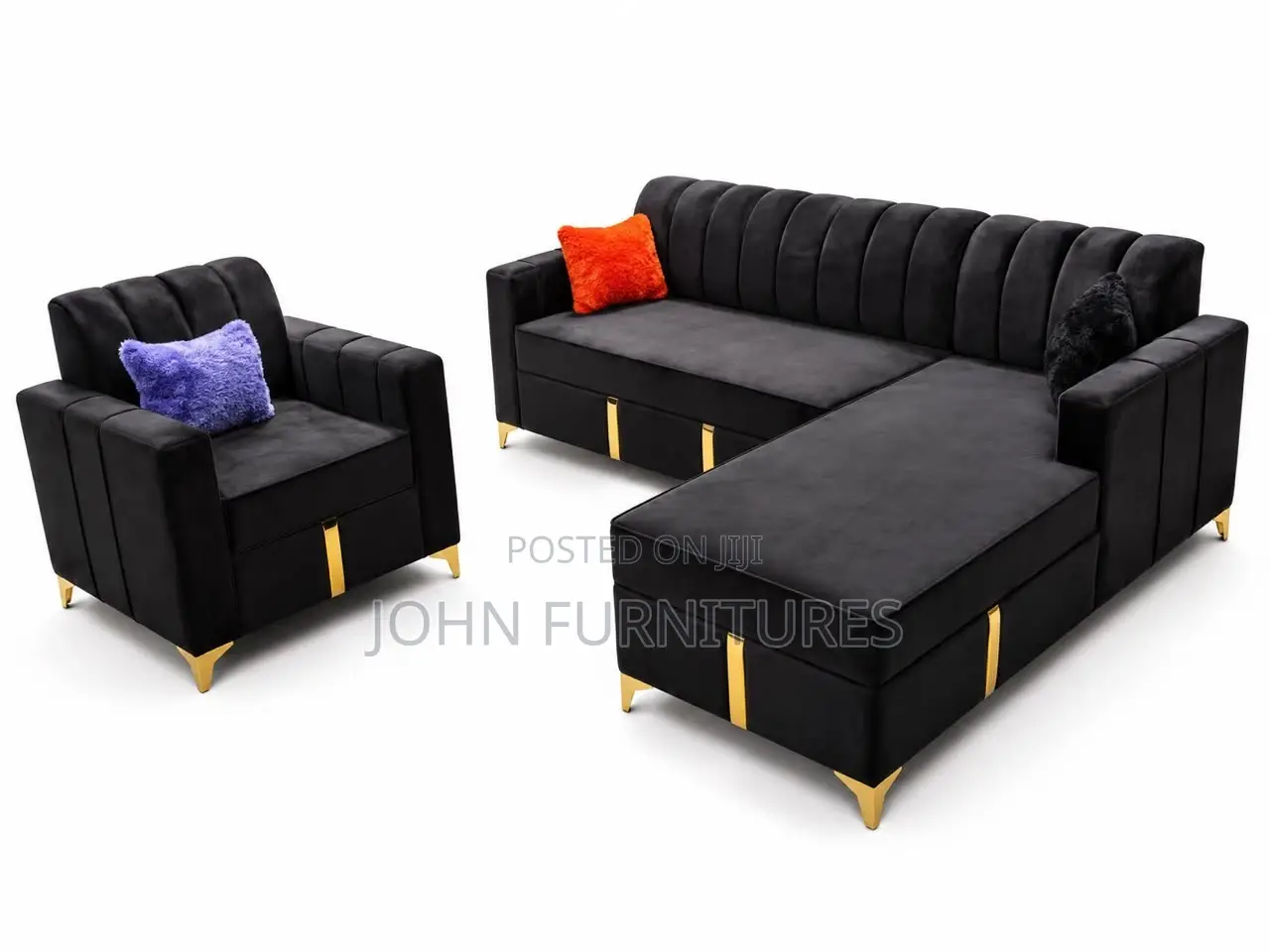 Well Designed Affordable L Shaped Sofas and a Single Seater