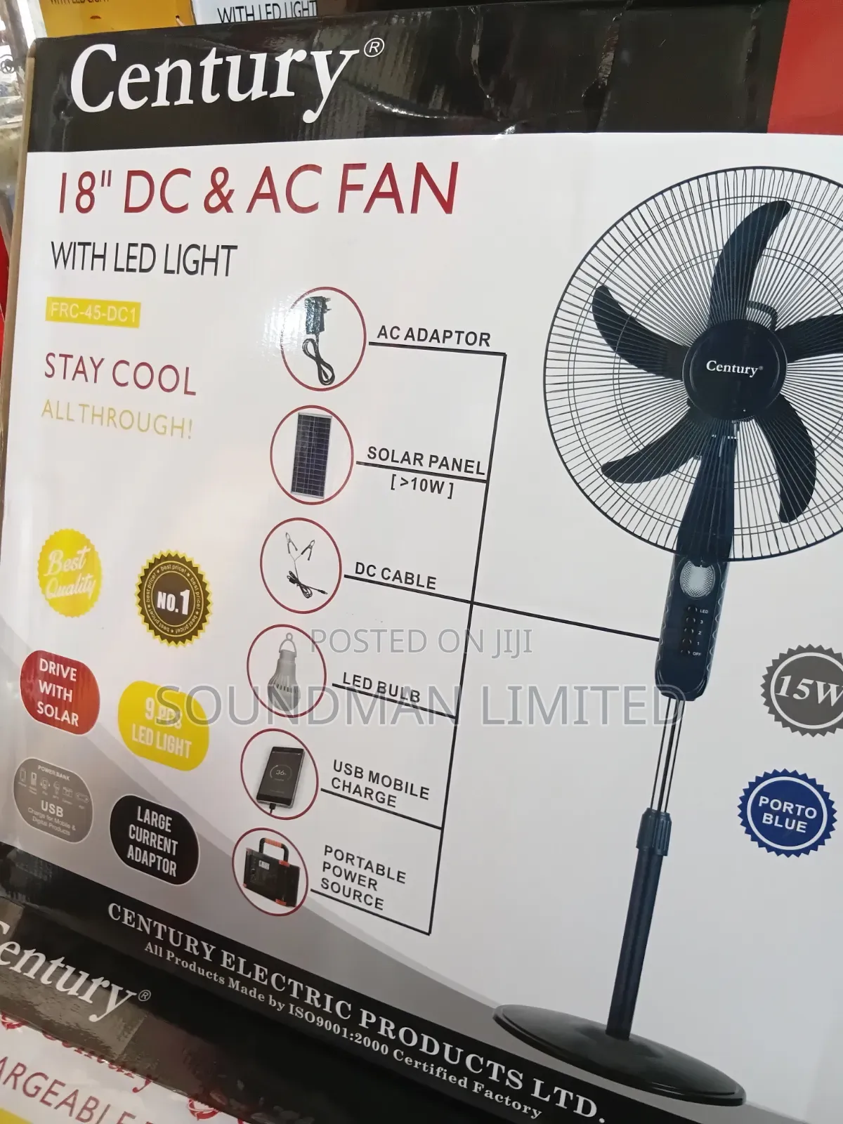 Century 18" Standing Fan ( AC/DC Energy Saver) for Inverter & Solar