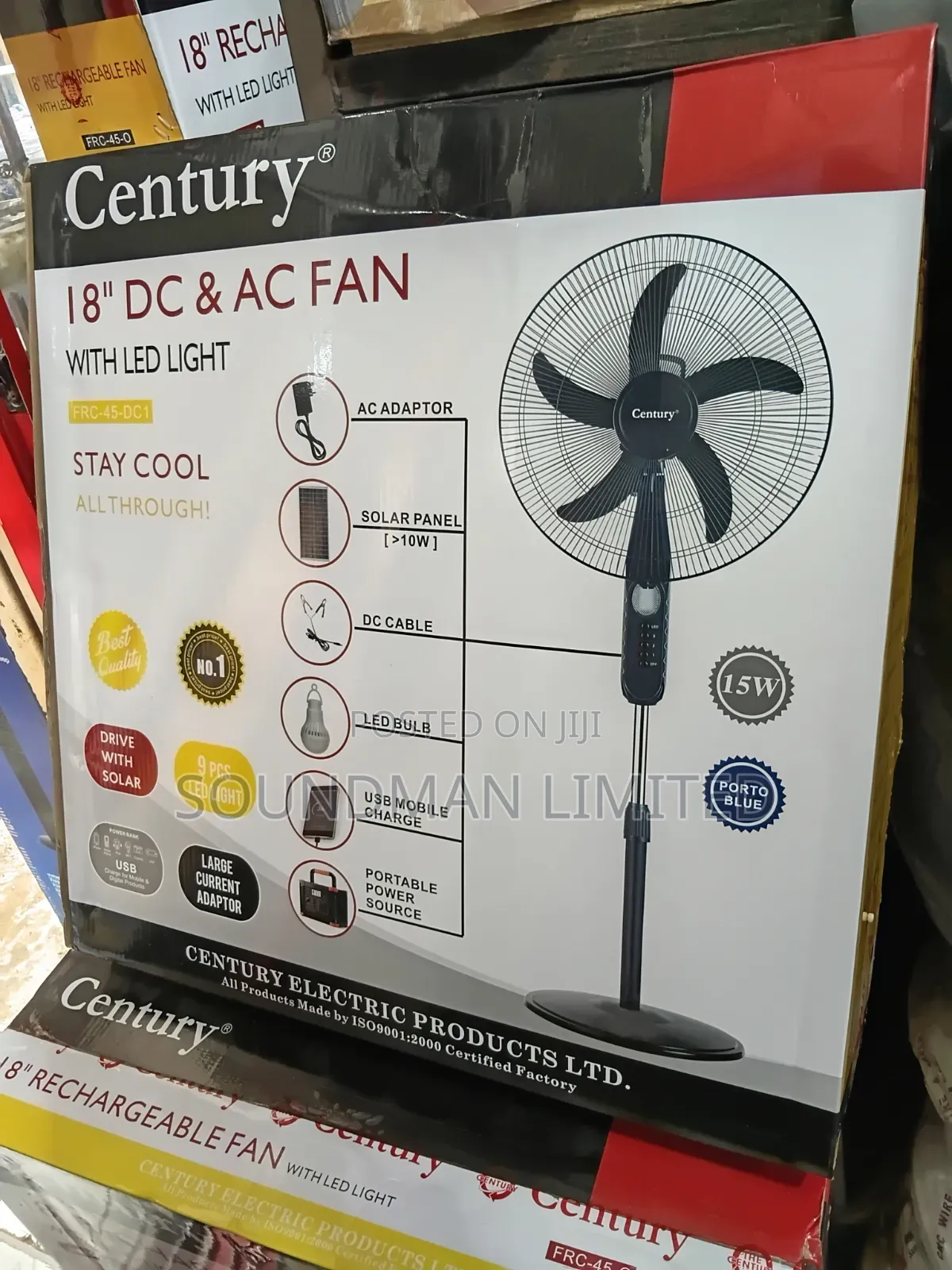 Century 18" Standing Fan ( AC/DC Energy Saver) for Inverter & Solar