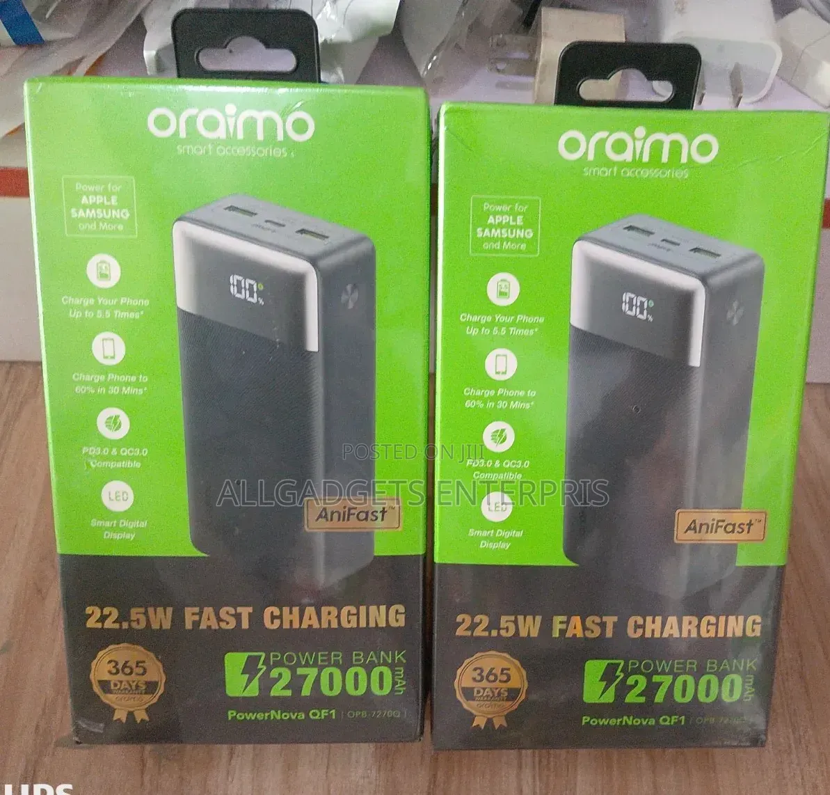 Oraimo 27,000mah 22.5w