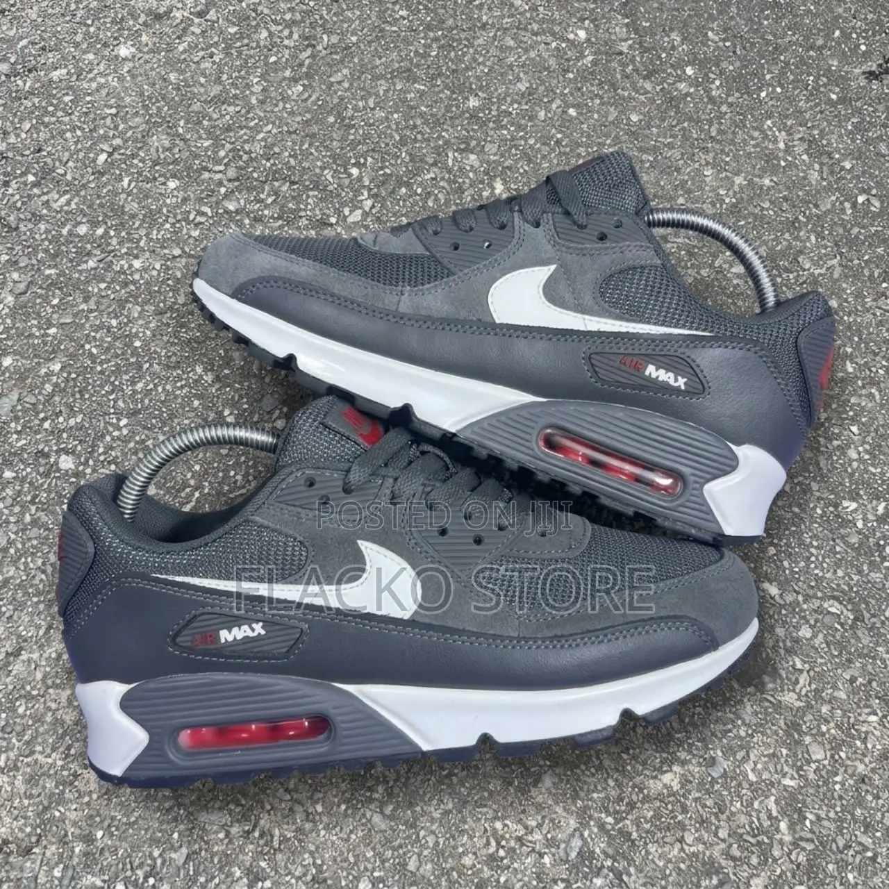 Premium Nike Air Max 90 Iron Grey Univerity Red Sneakers