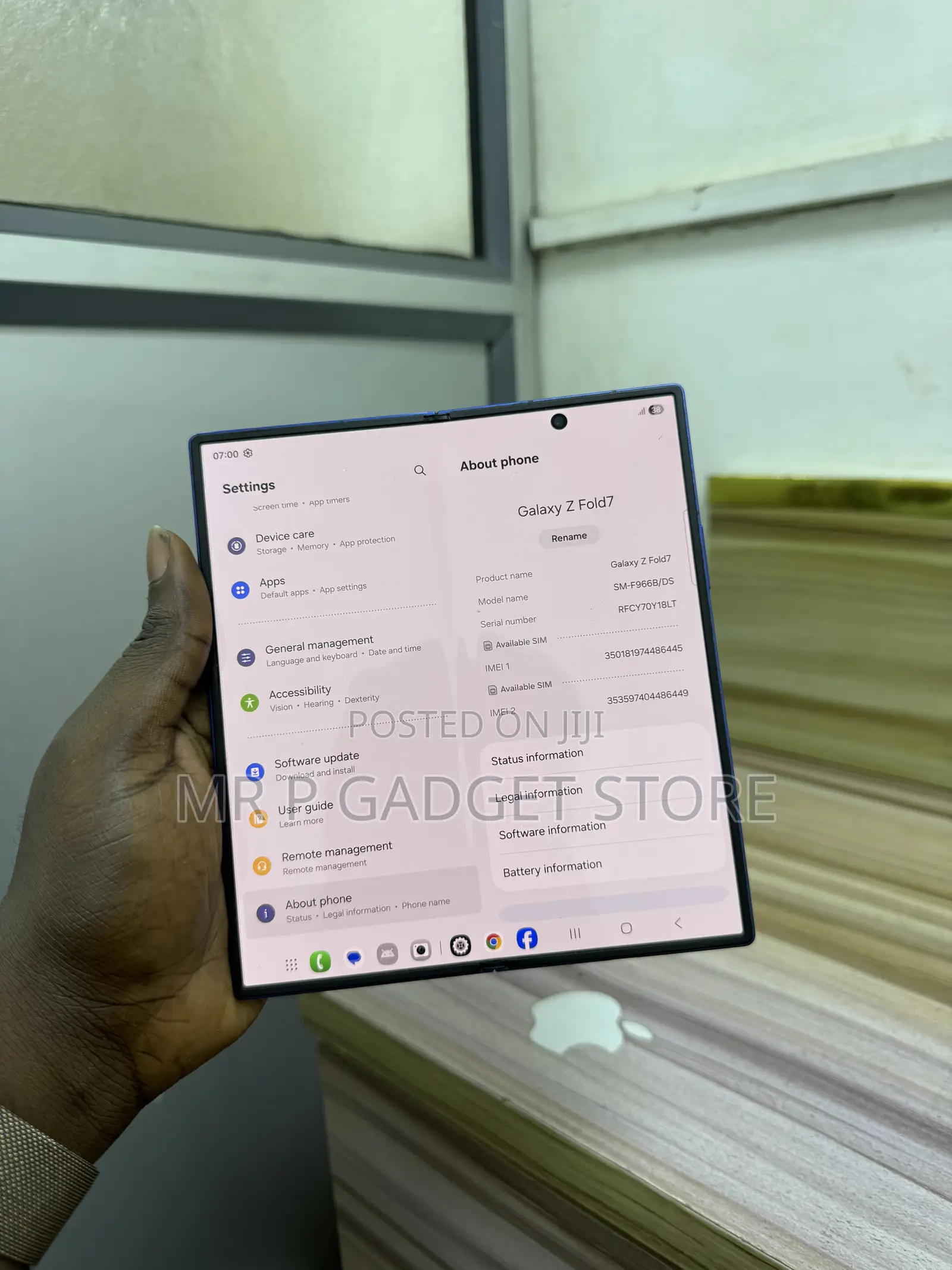 Samsung Galaxy Z Fold7 256 GB Blue