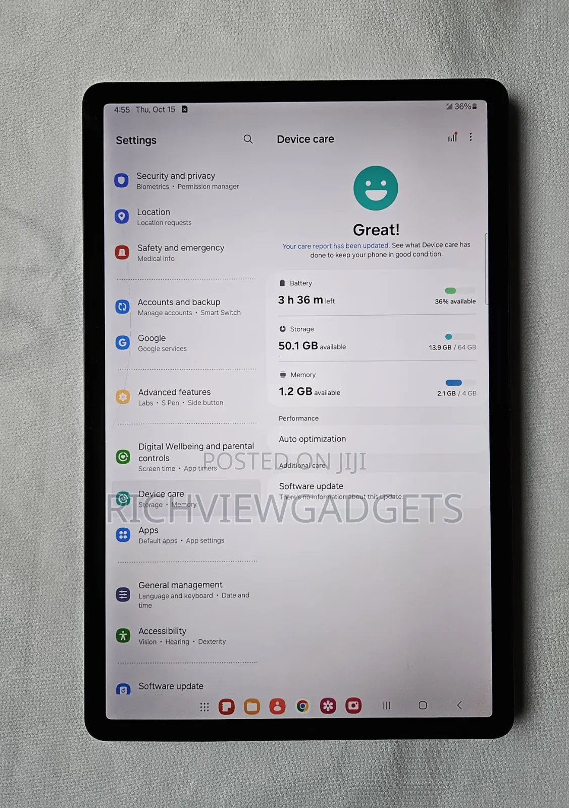 Samsung Galaxy Tab S7 FE 4 GB