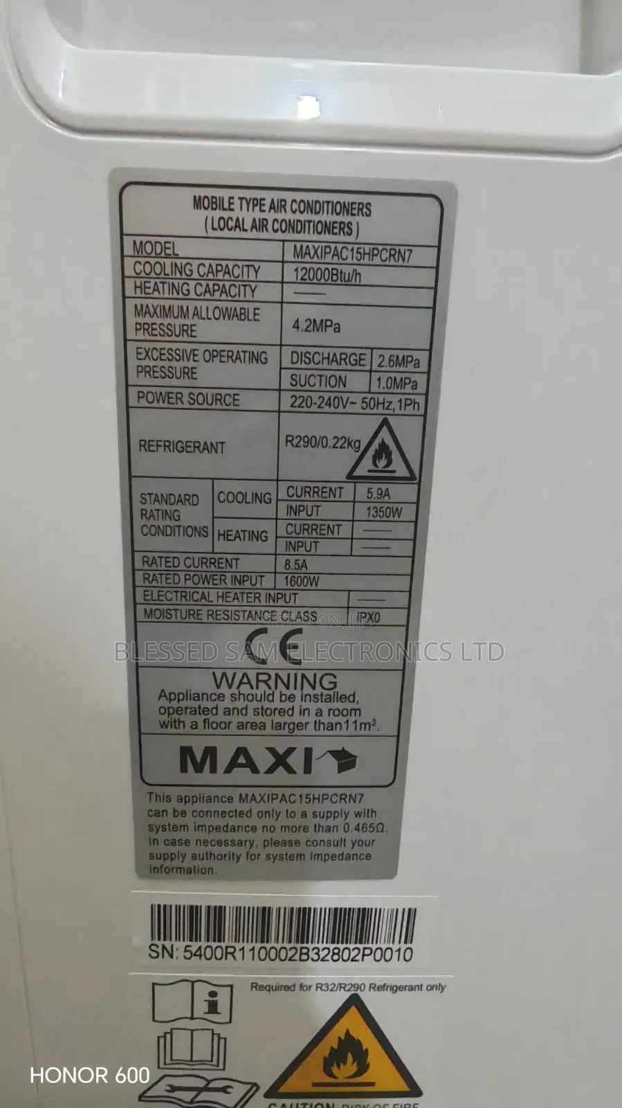 Brand New Maxi 1.5Hp Mobile Air Conditioner Super Cooling > 1 Yrs
