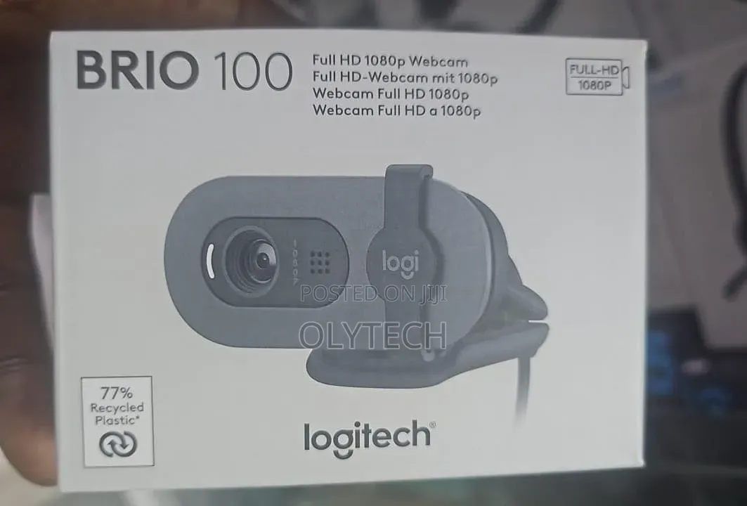 Logitech Brio 100 Full HD 1080p Webcam With Privacy Shutter