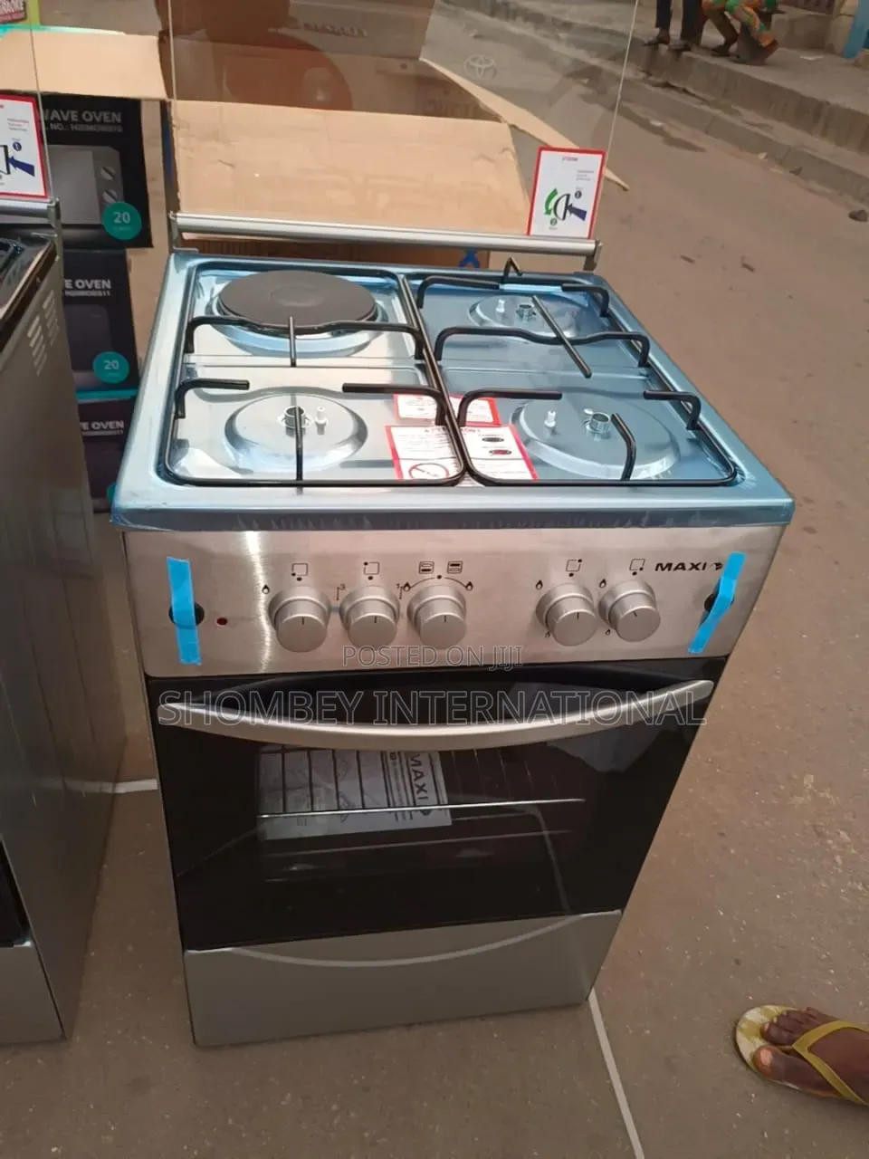 Maxi Gas Cooker 60x60 CM (3+1) Burners Inox