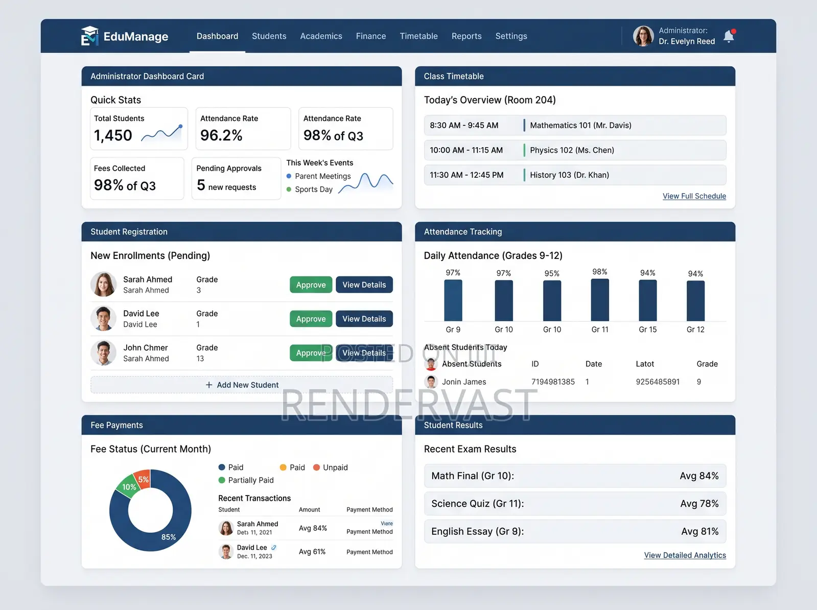 School Management System & Student Portal Development