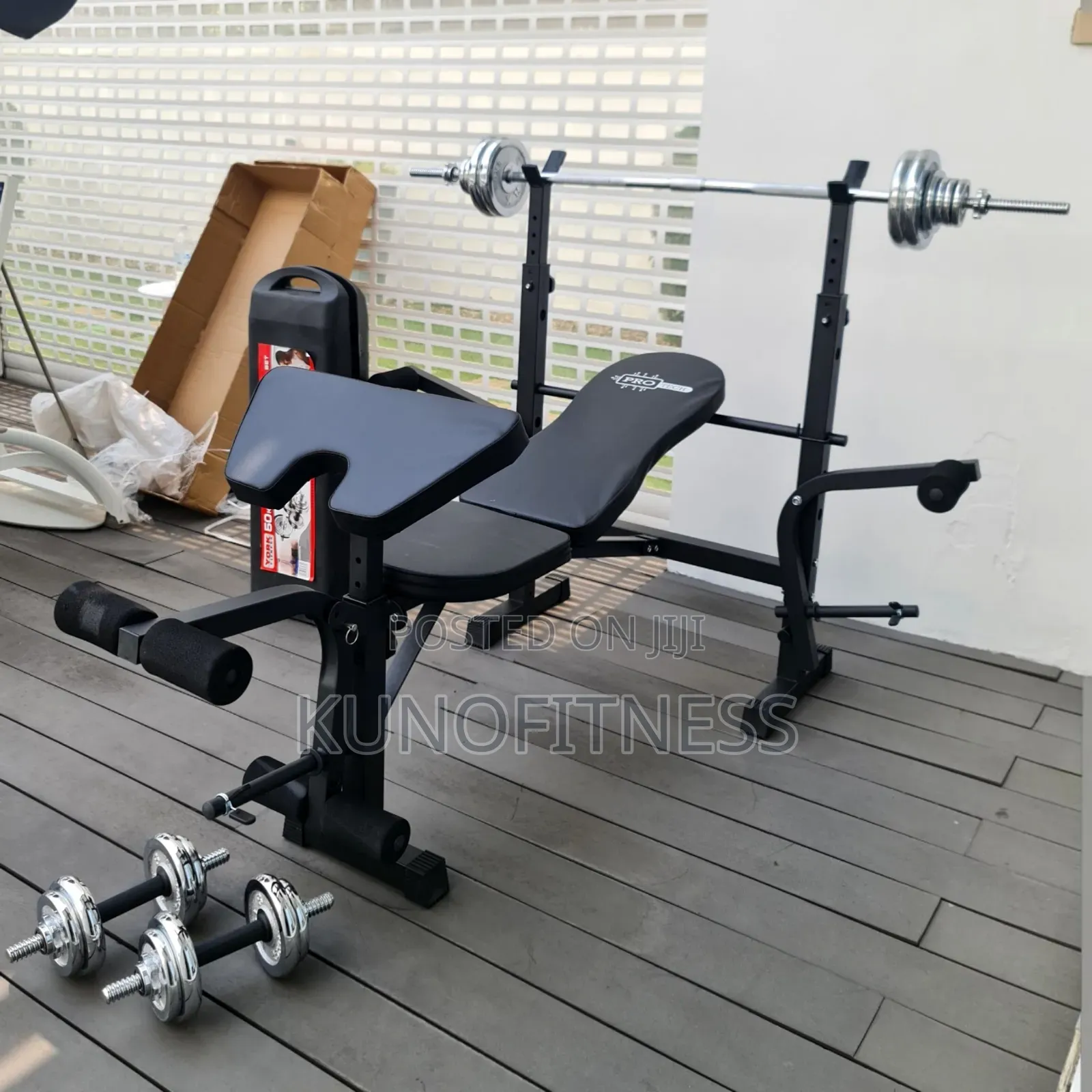 Adjustable Weight Bench, 50kg Set
