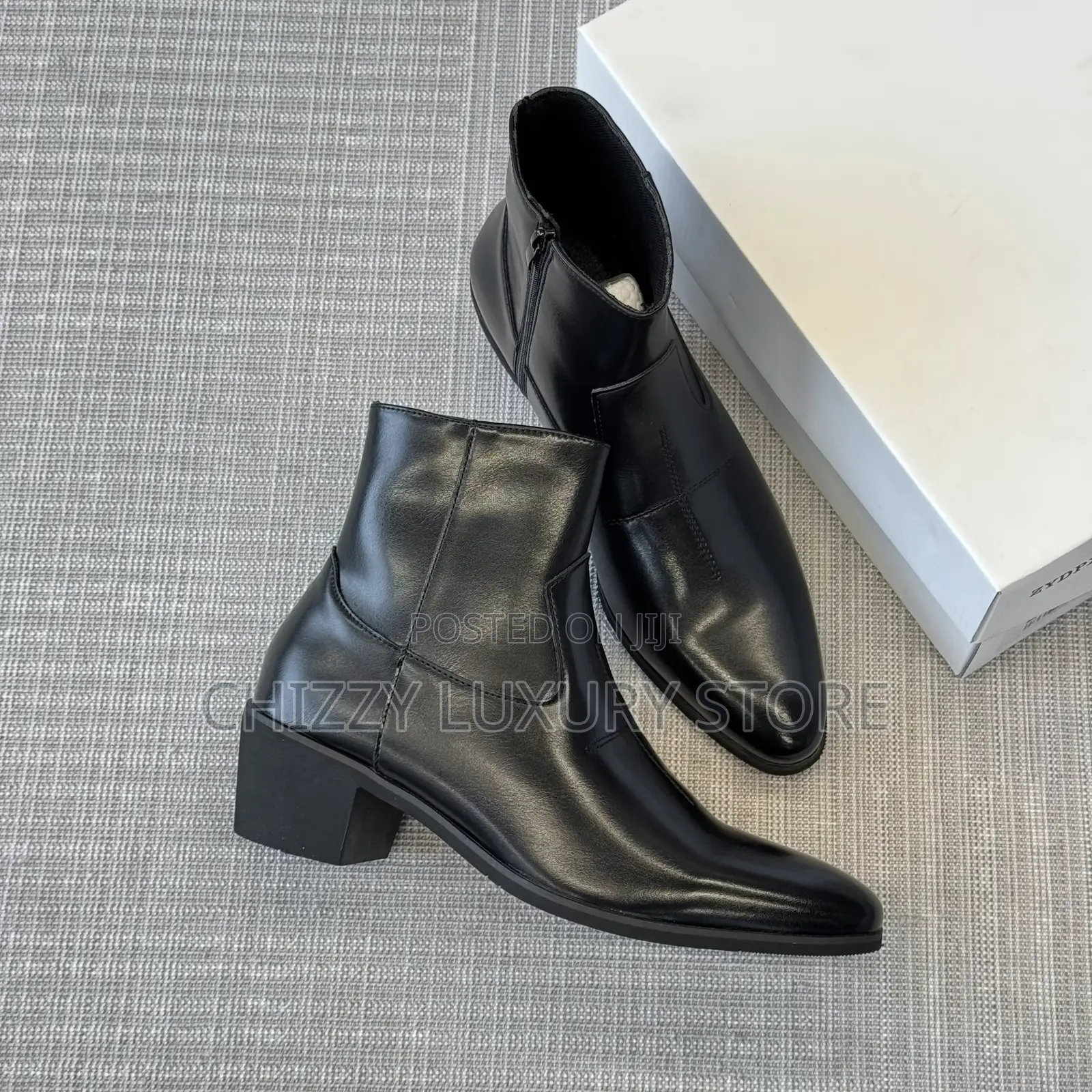 Heeled Modernist Seamed Quality Luxury Men Genuine Leather Boots