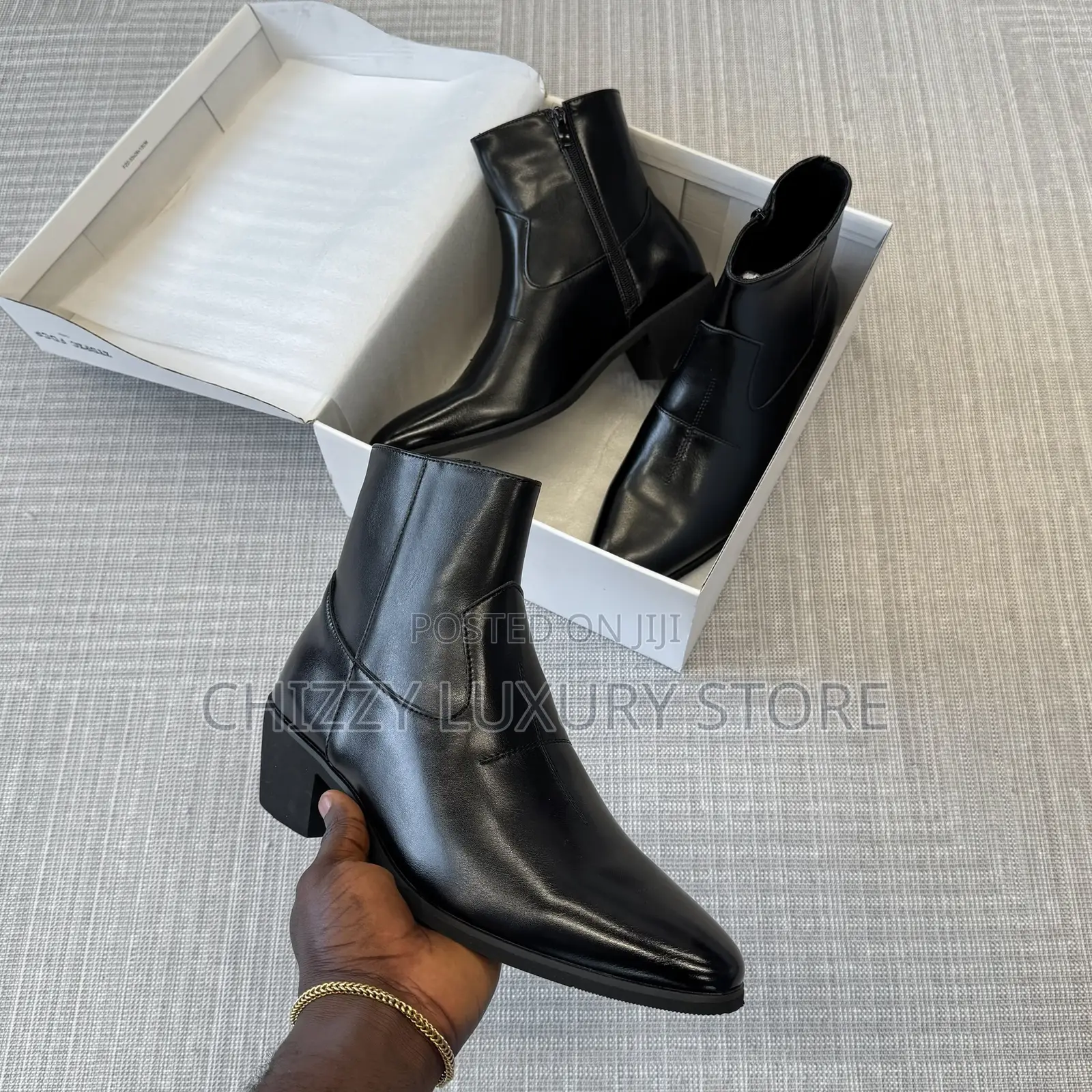 Heeled Modernist Seamed Quality Luxury Men Genuine Leather Boots
