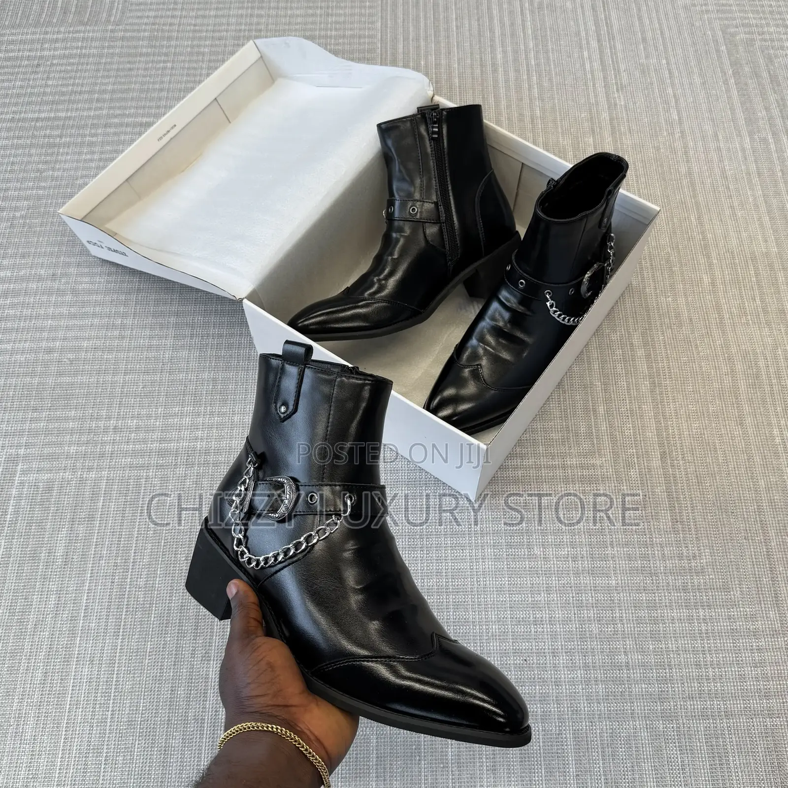 Heeled Modernist Seamed Quality Luxury Men Genuine Leather Boots