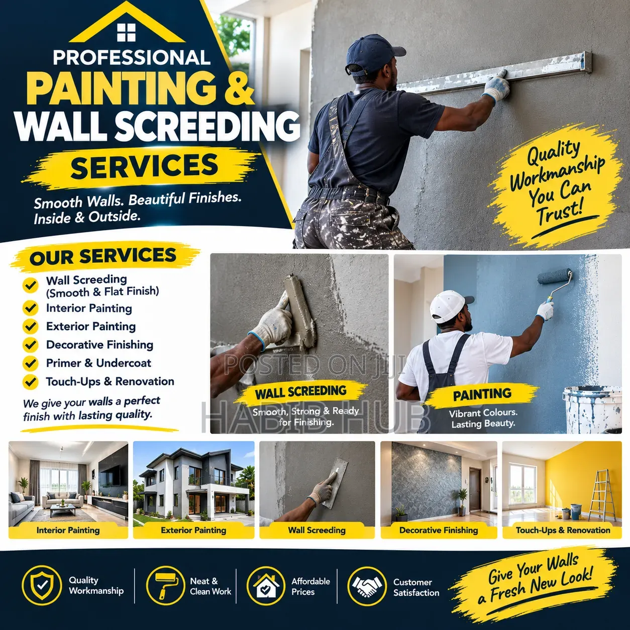 Professional Painting & Wall Screeding Interior, Exterior & Decorative