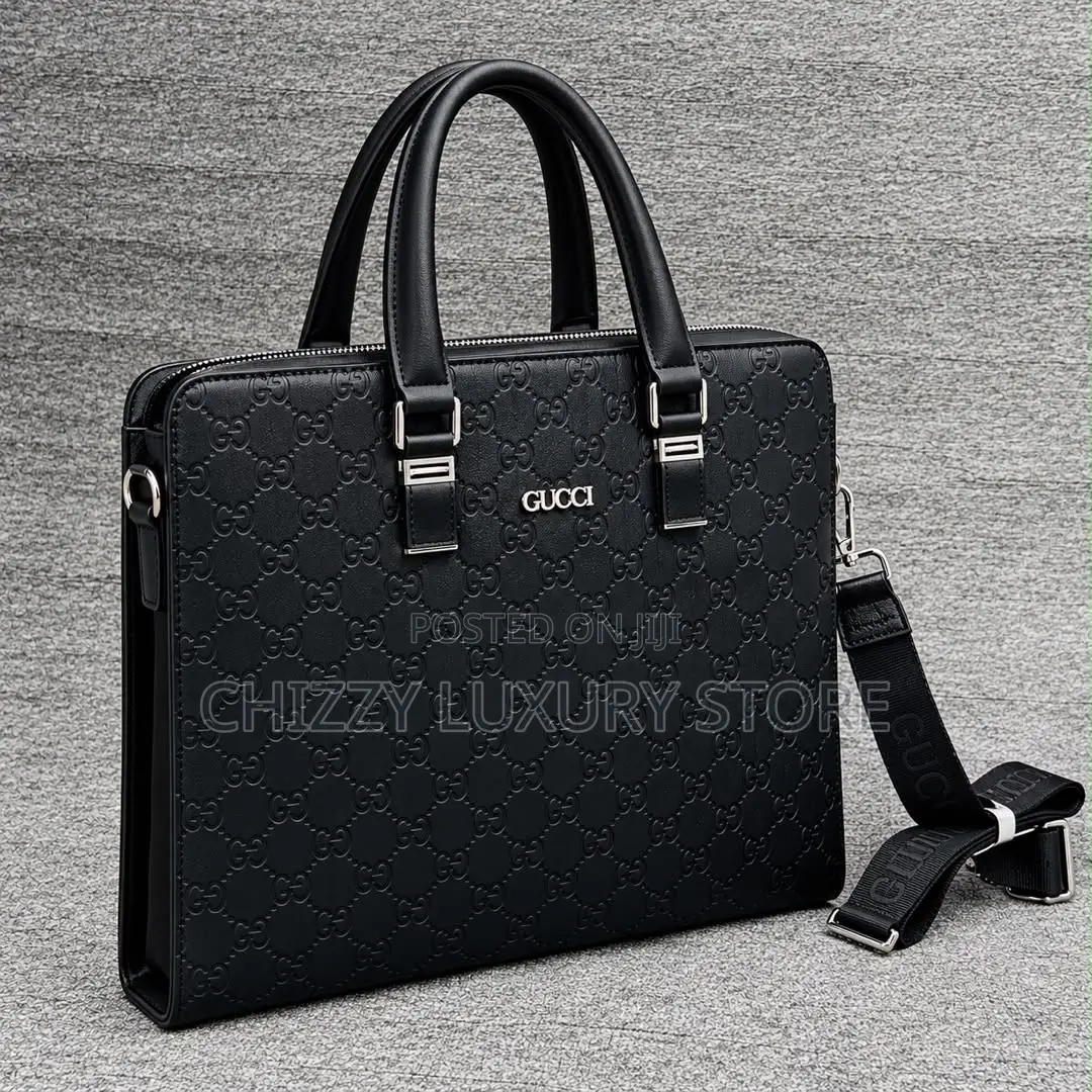 Gucci Quality Luxury Men Genuine Leather Laptop Bag