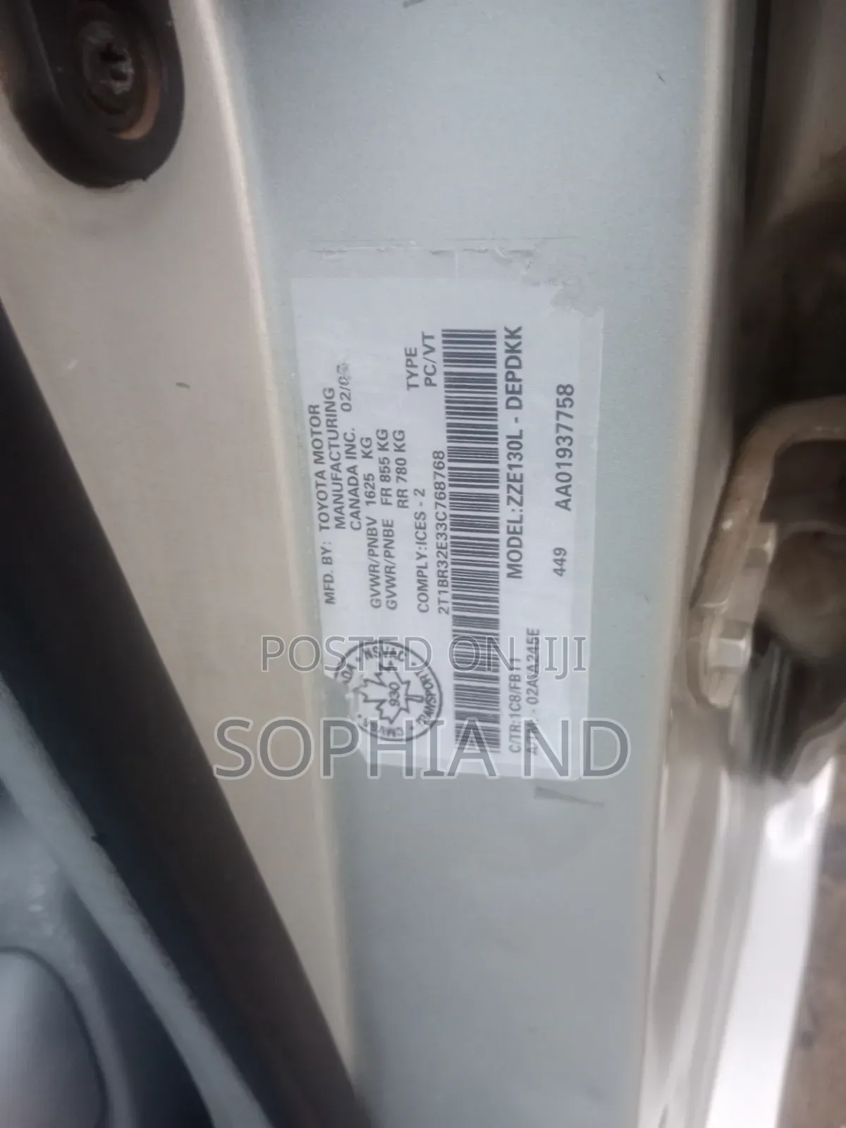 Toyota Corolla 2004 Silver