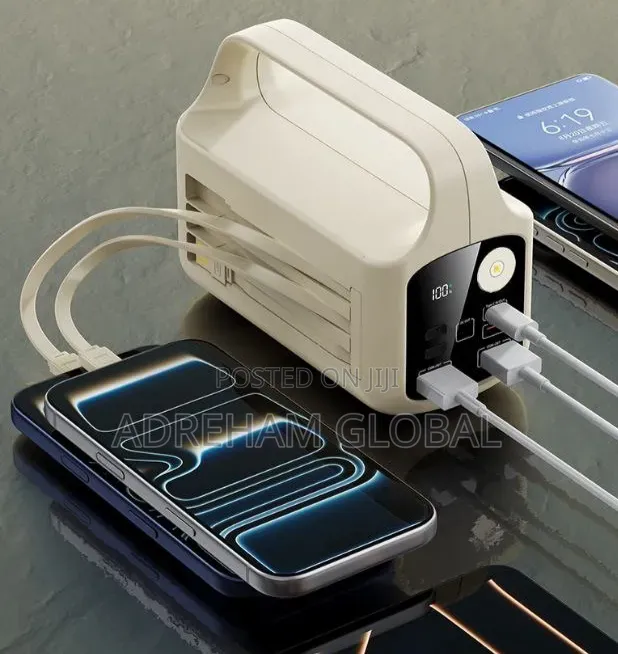 30,000mah PD Strong Fast Charging Power Bank With Cords and Led,