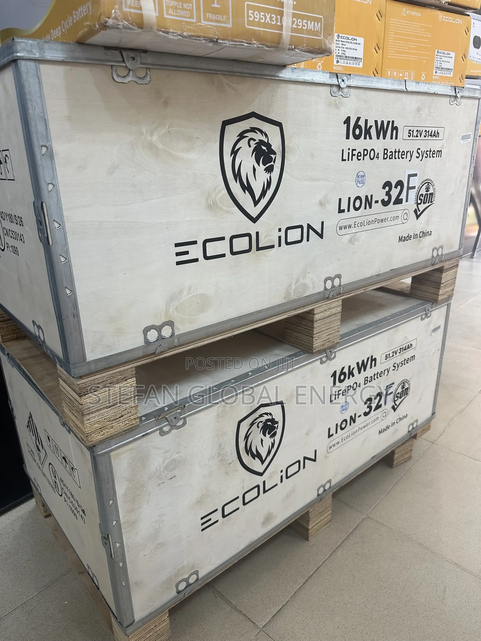 16kwh .51.2V .314AH ECOLION Littium Battery
