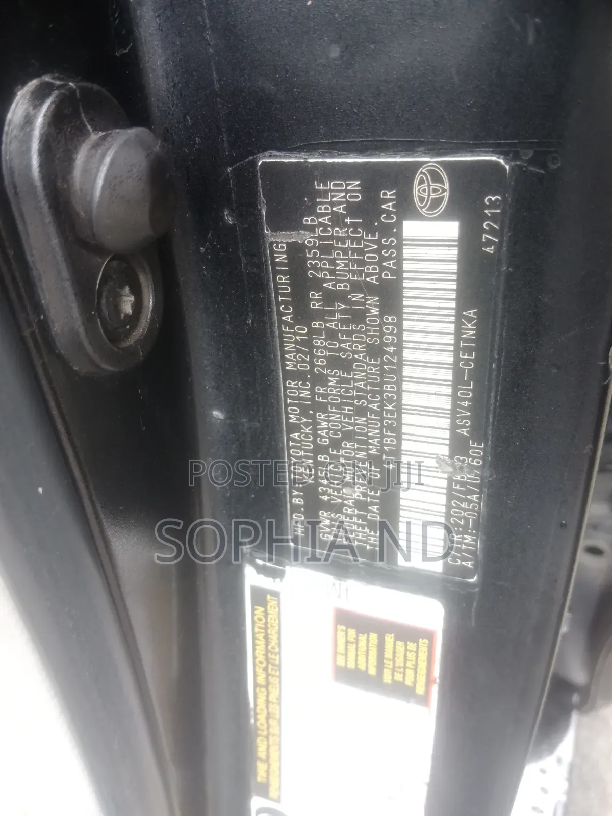 Toyota Camry 2010 Black