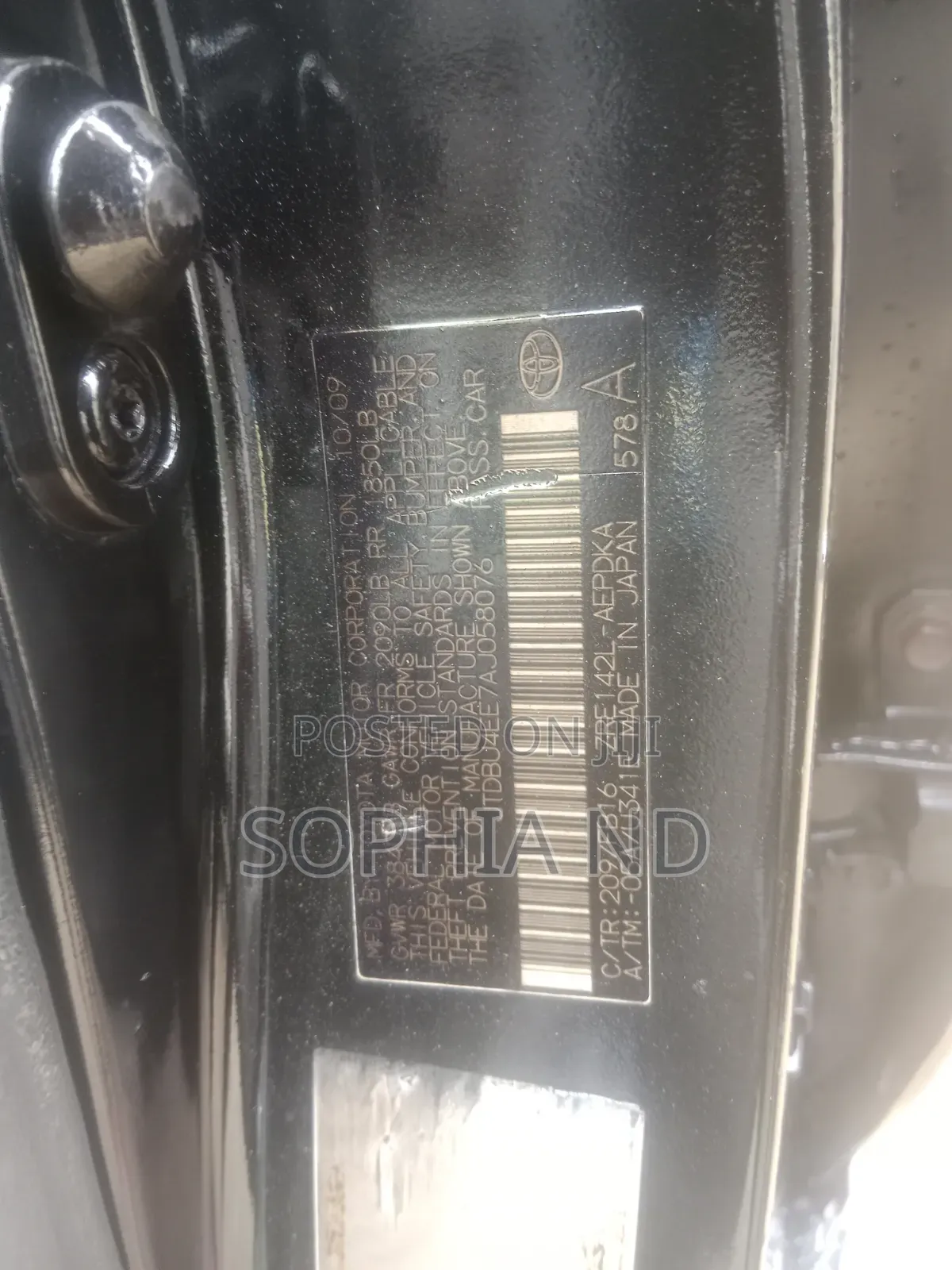Toyota Corolla 2010 Black