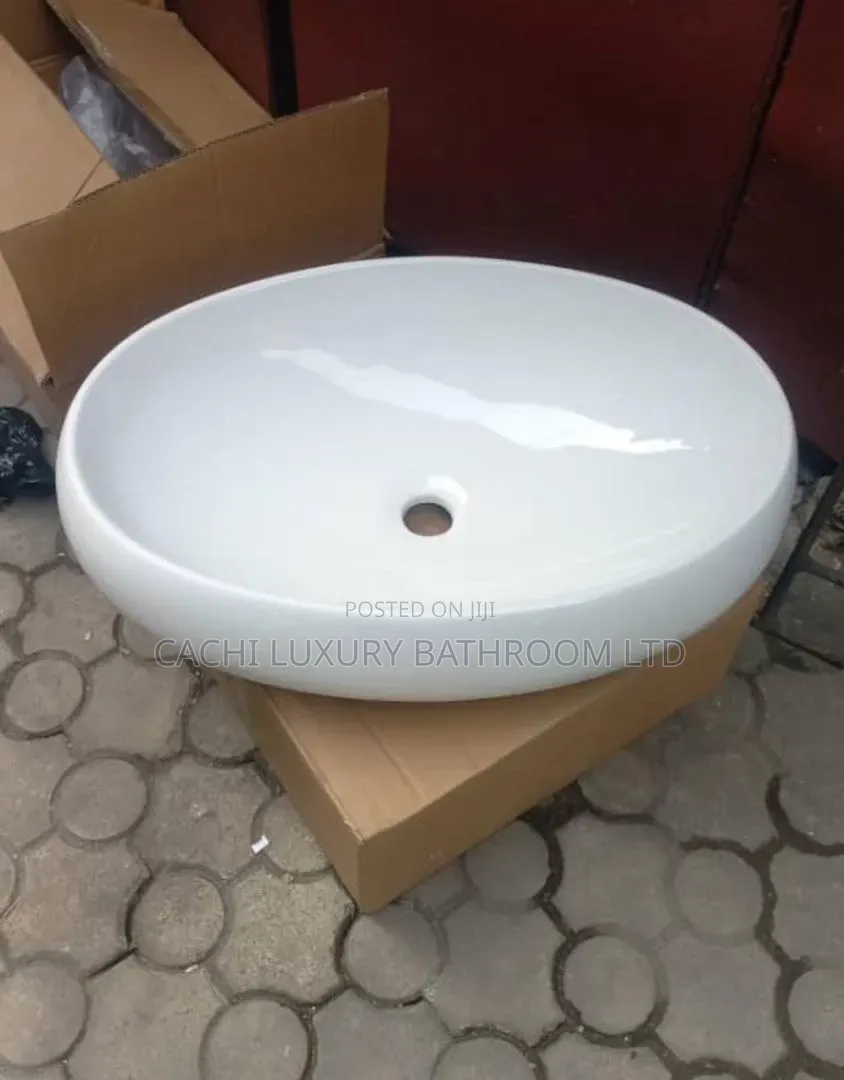White Ceramic Countertop Wash Basin,.