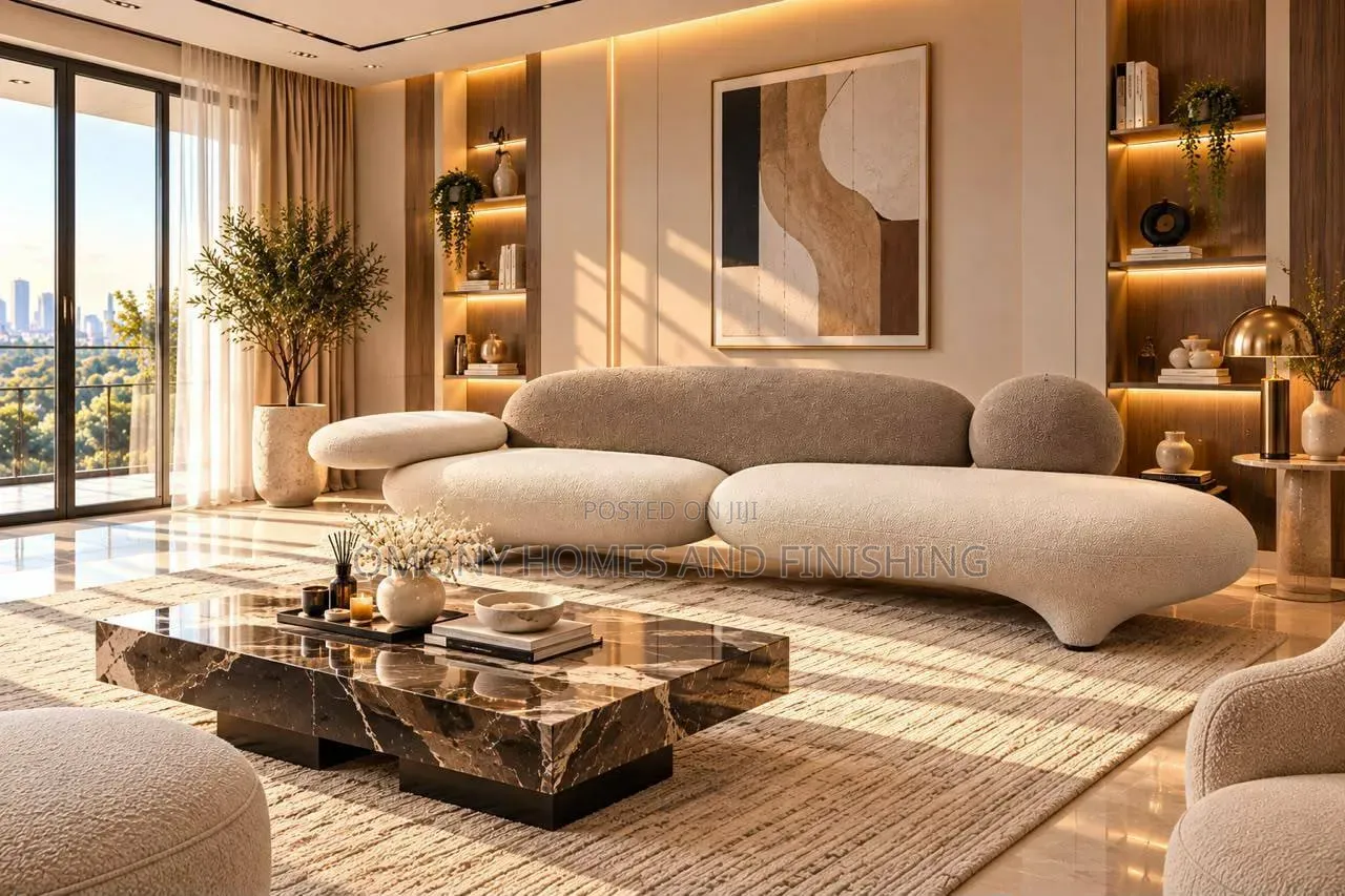 Sculptural Curved Modular Sofa