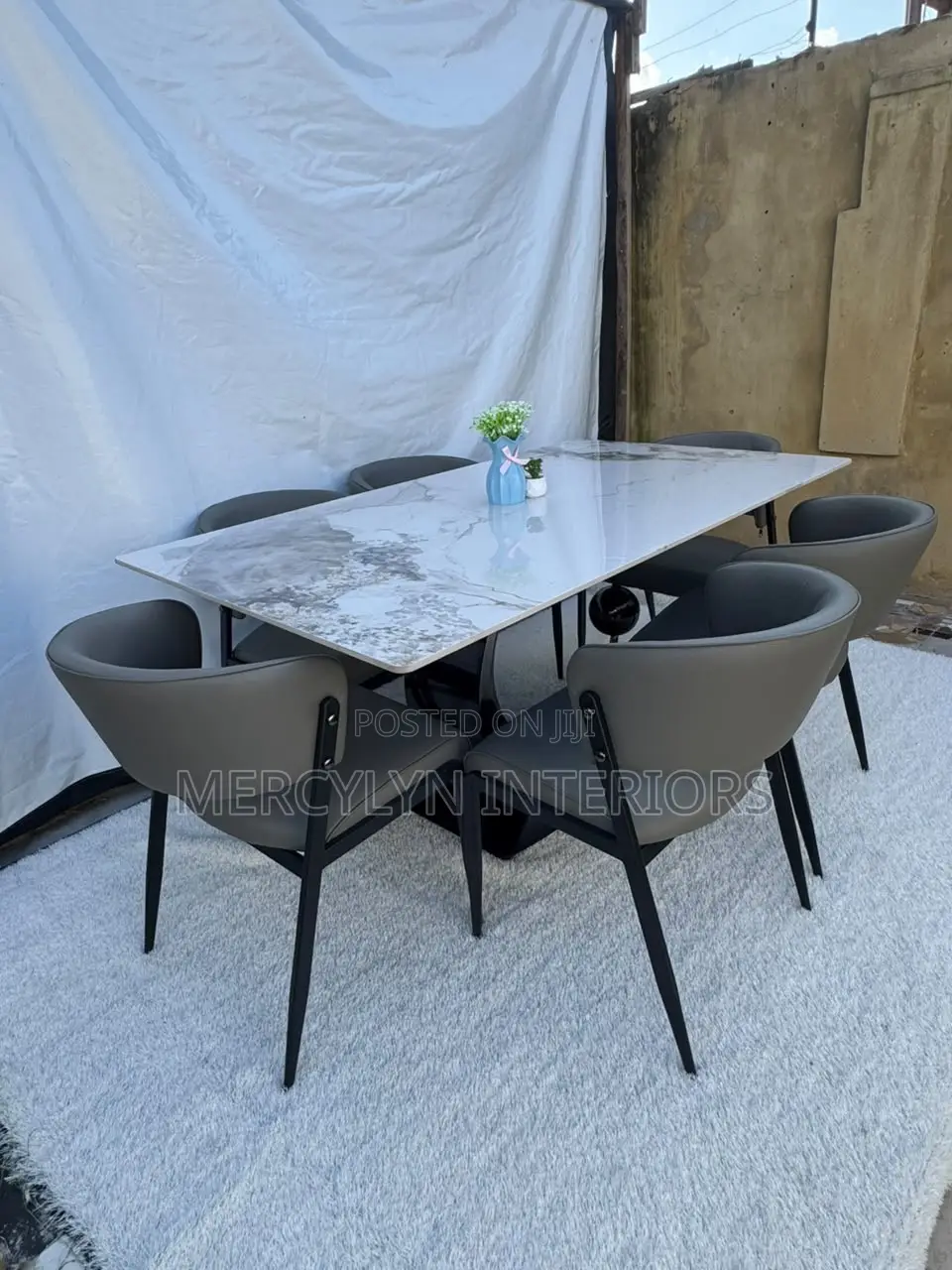 6 Seater Marble Dining Set