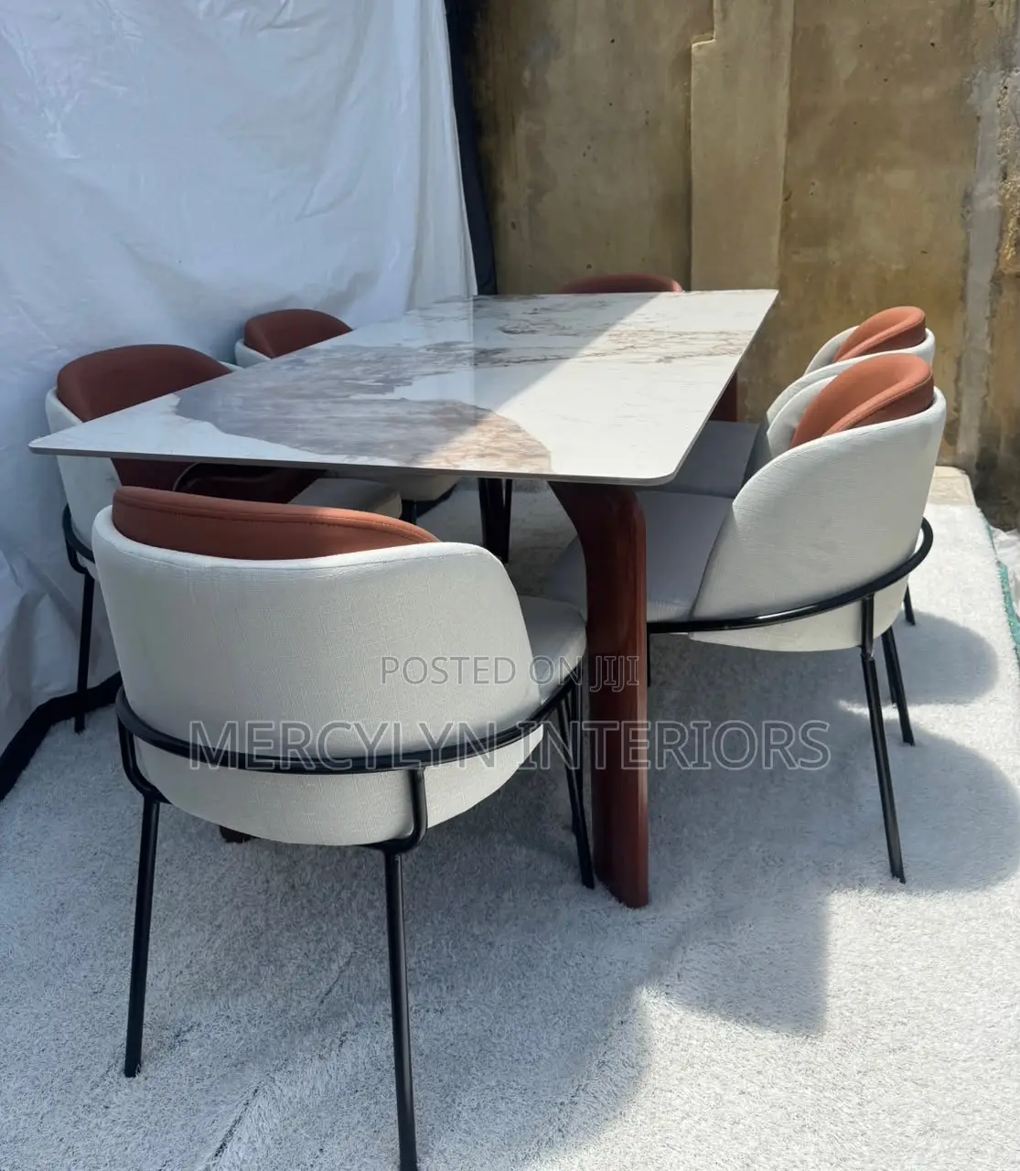 6 Seater Marble Dining Set